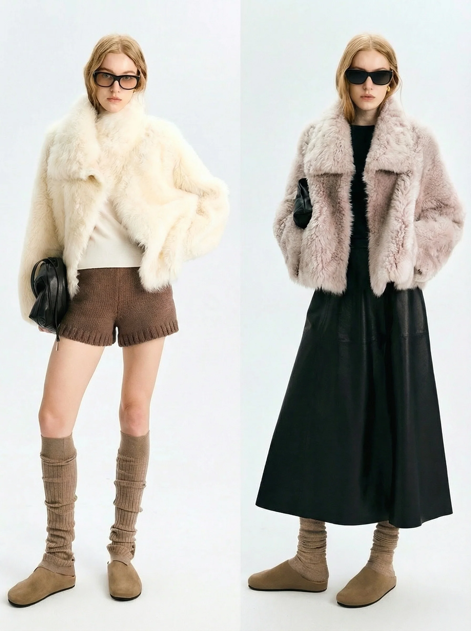 Reversible Toscana Shearling Short Coat - Image 3