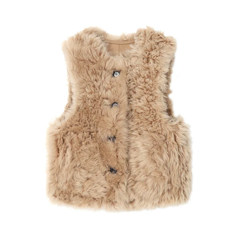Reversible Tuscan Shearling Vest - Image 7