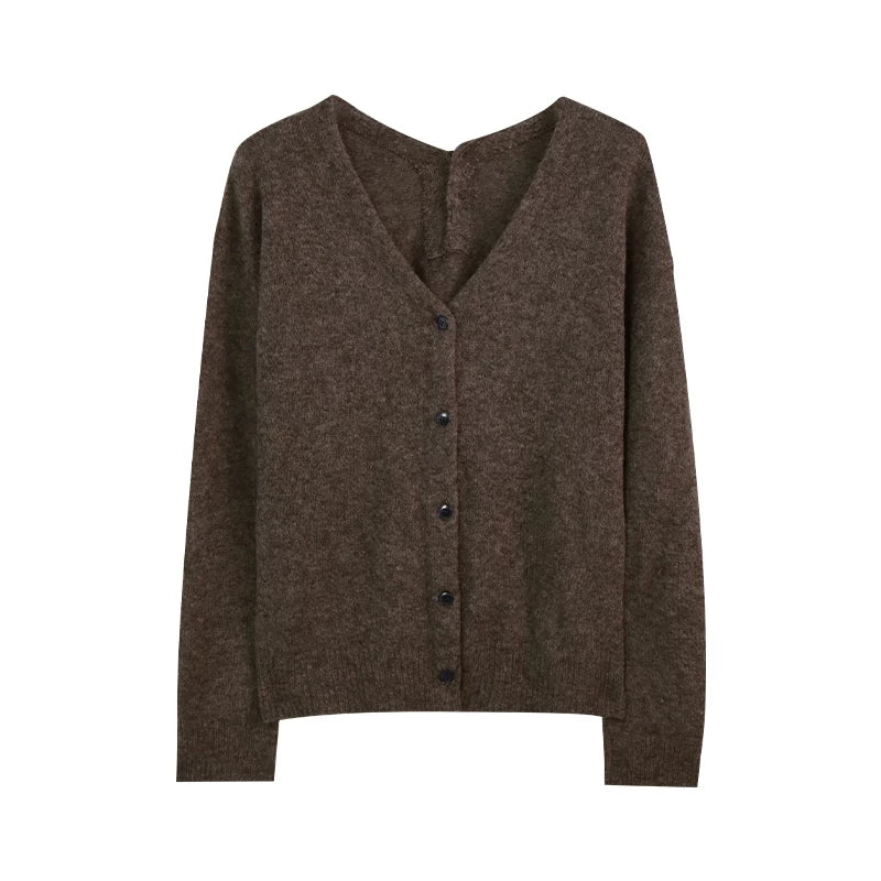 Reversible Wool‑Mohair V‑Neck Cardigan - Image 6