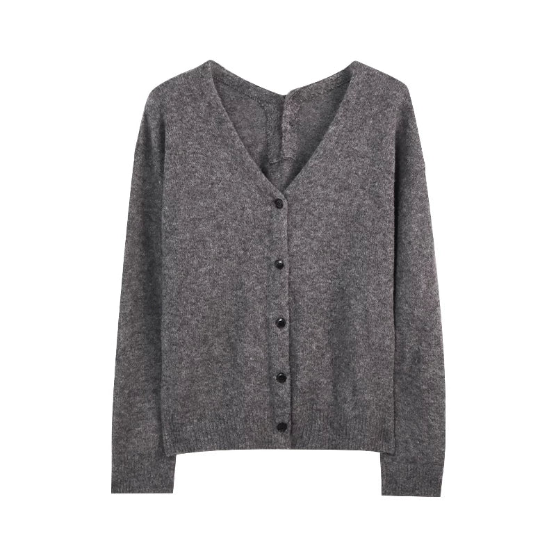 Reversible Wool‑Mohair V‑Neck Cardigan - Image 7