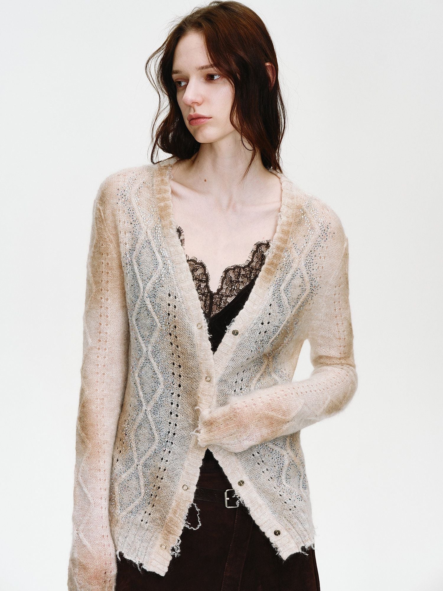 Rhinestone Knit Cardigan - Image 2