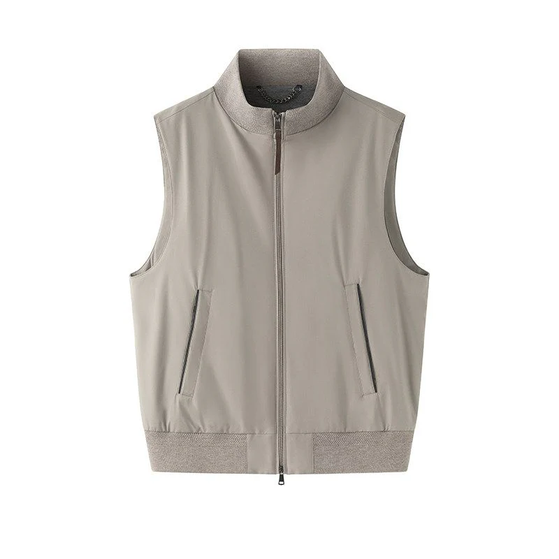 Rib Collar Zip Vest - Image 6