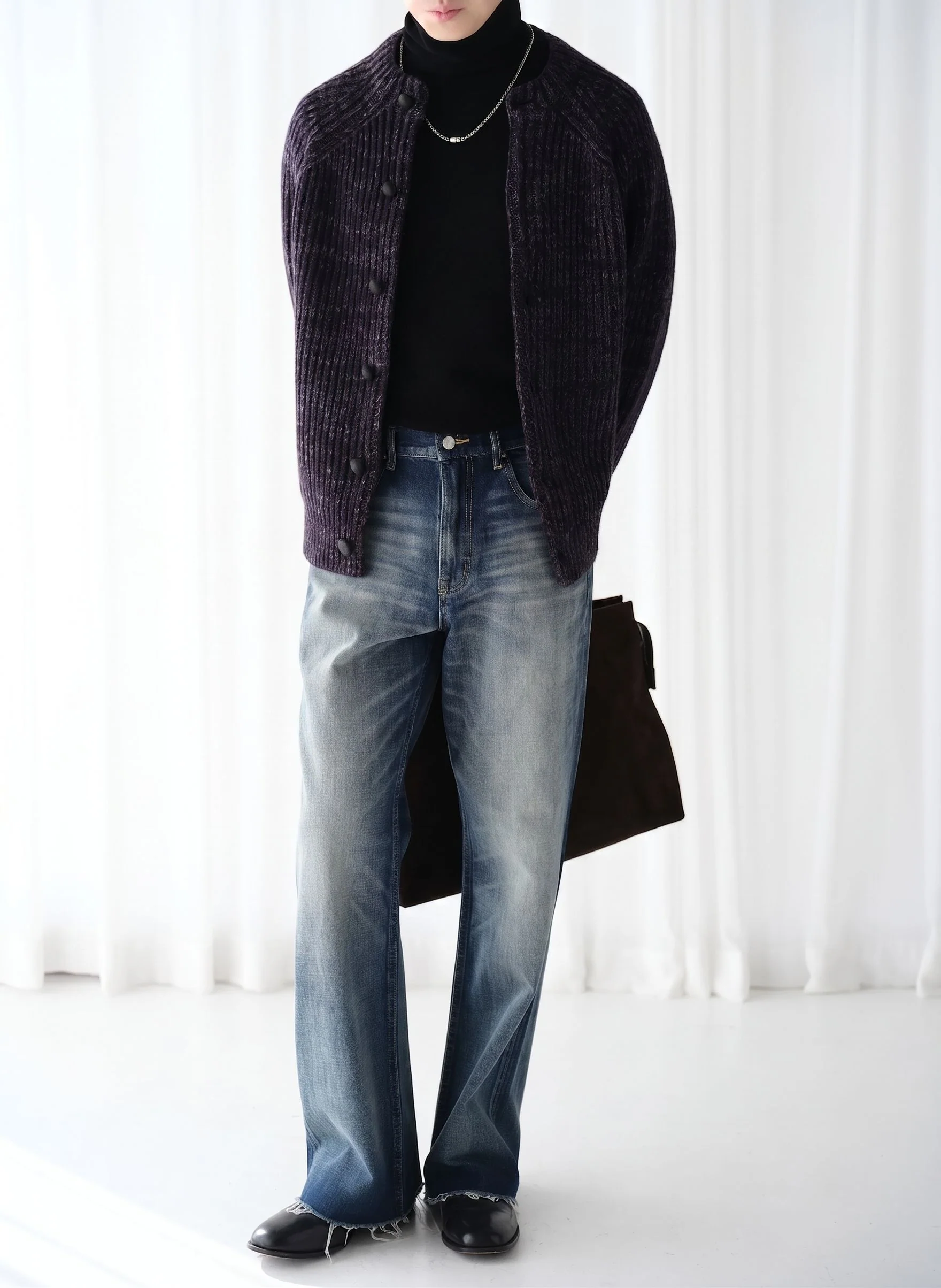 Rib Knit Cardigan - Image 3