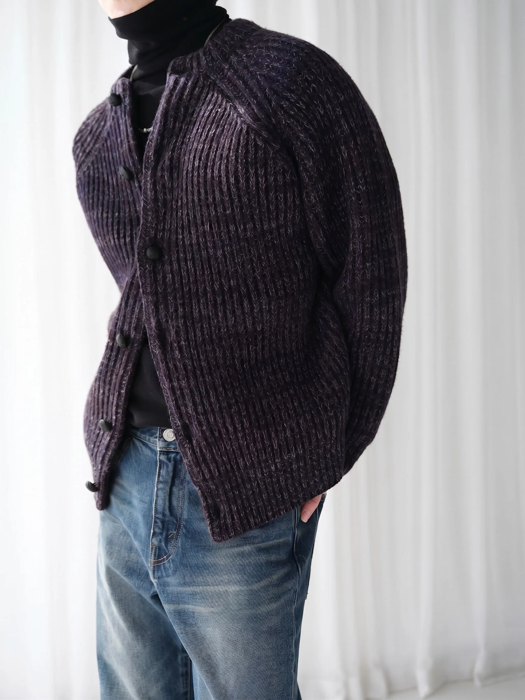 Rib Knit Cardigan - Image 4