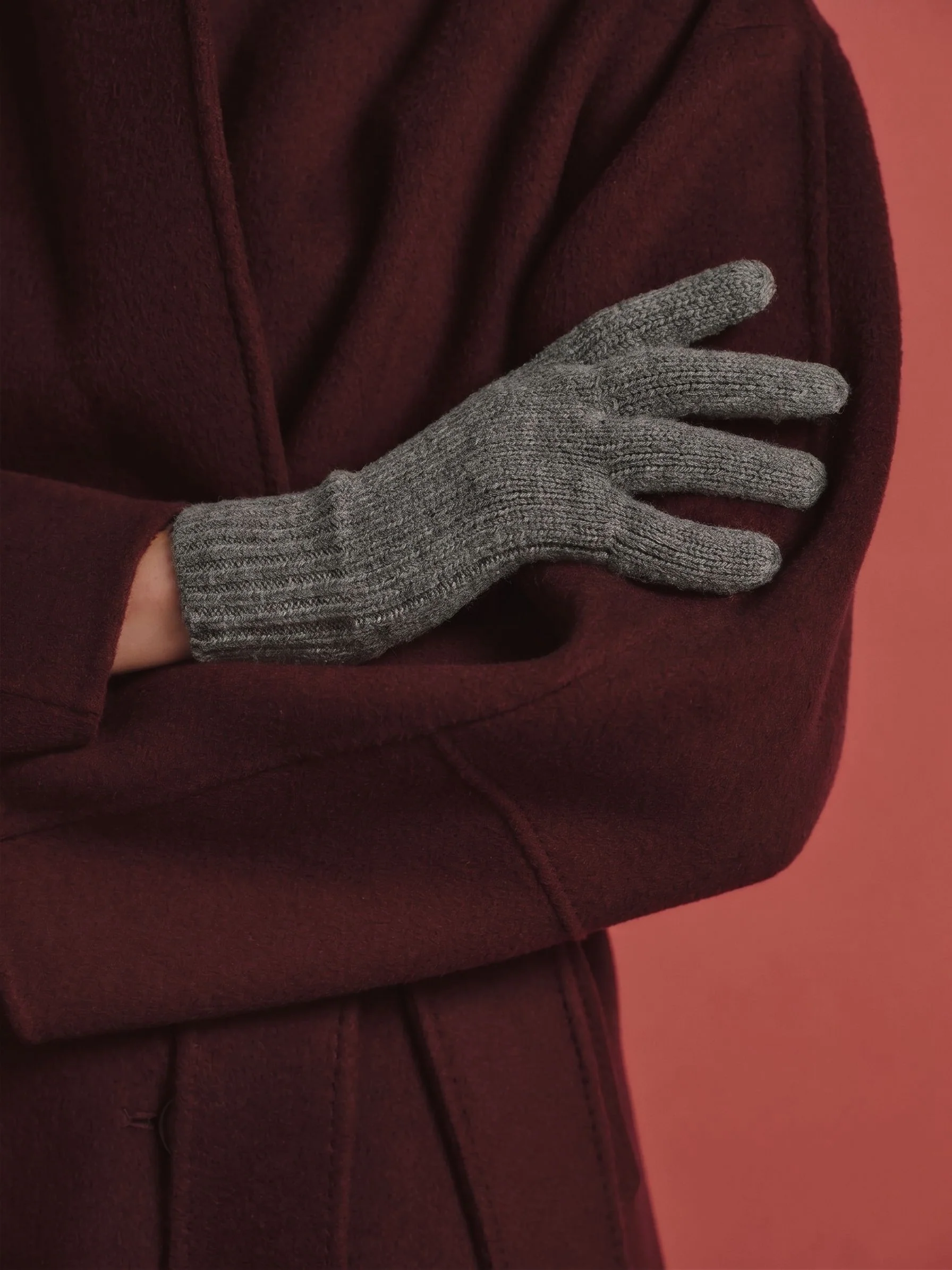 Rib Knit Gloves - Image 4