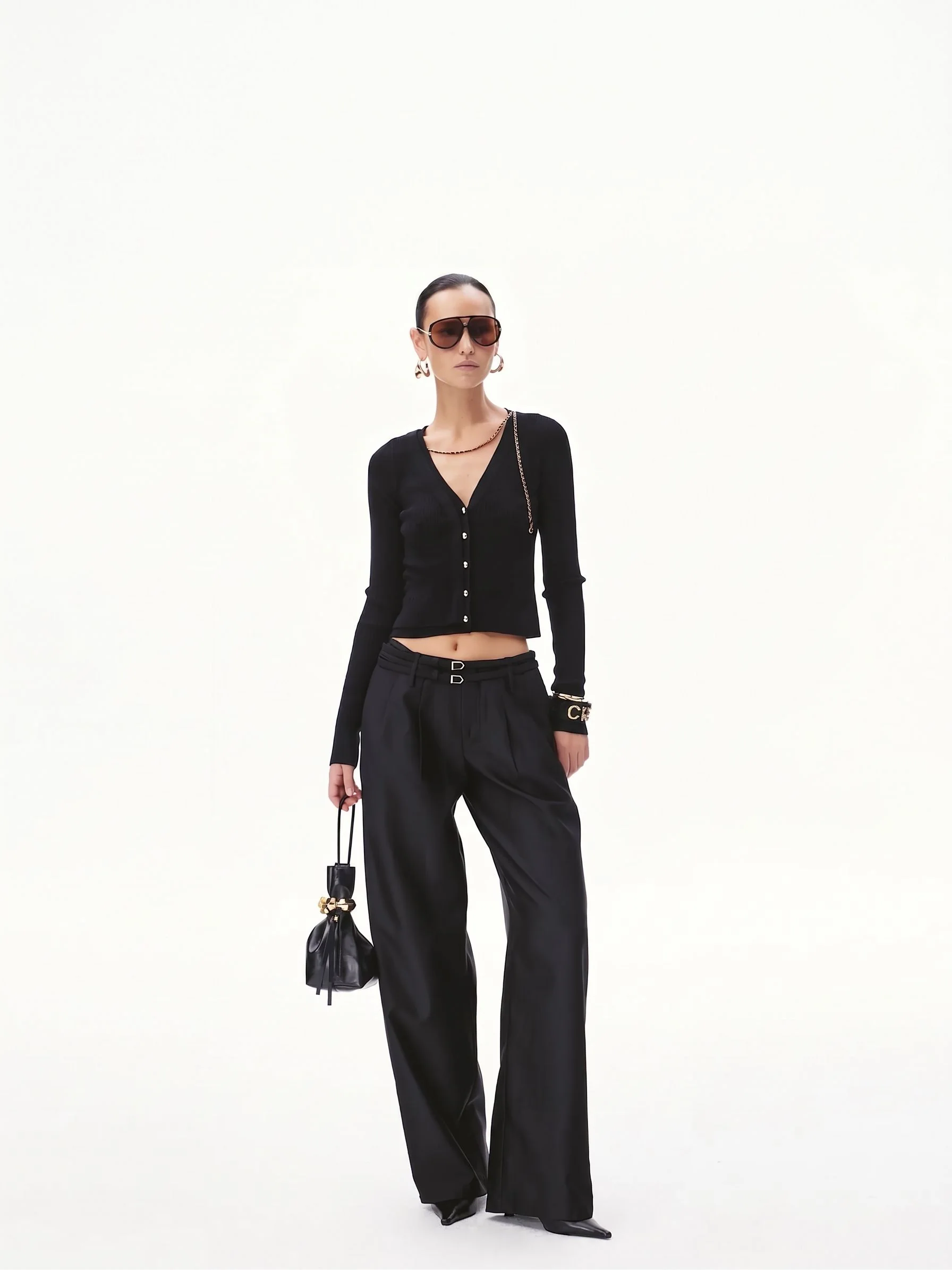 Ribbed Chain Cardigan - Image 6