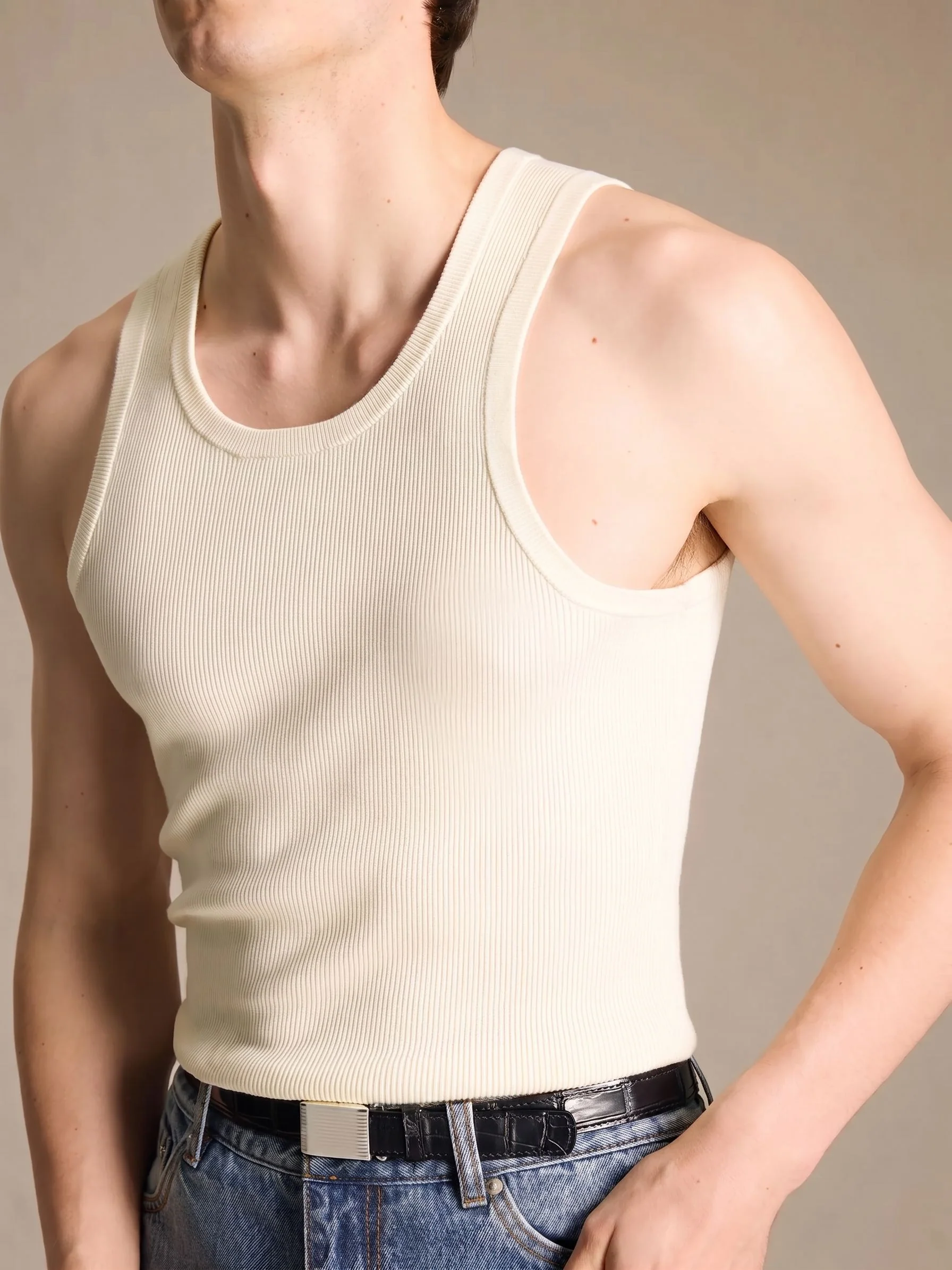 Ribbed Cotton Tank - Image 3