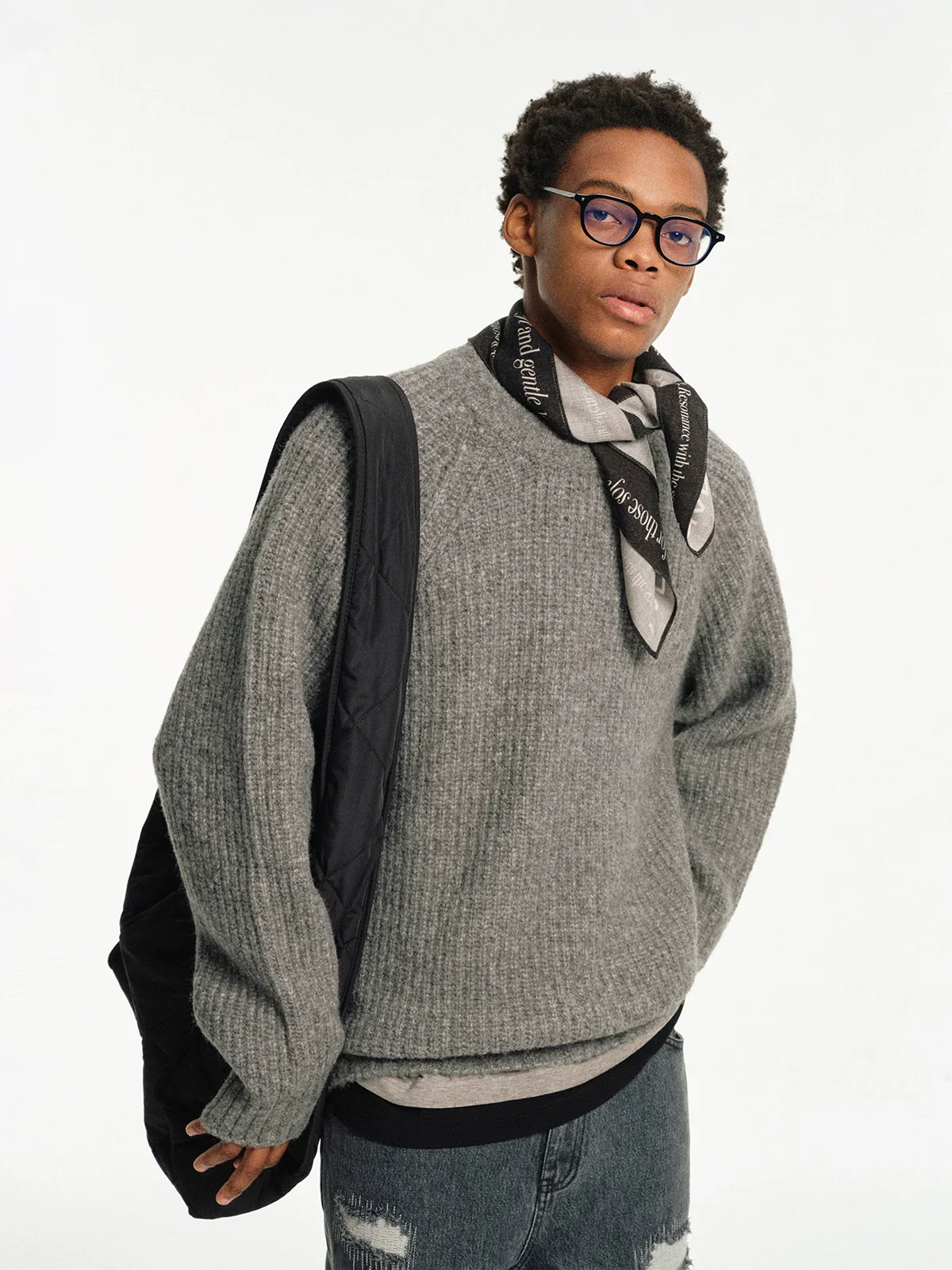 Ribbed Crew Neck Sweater - Image 2