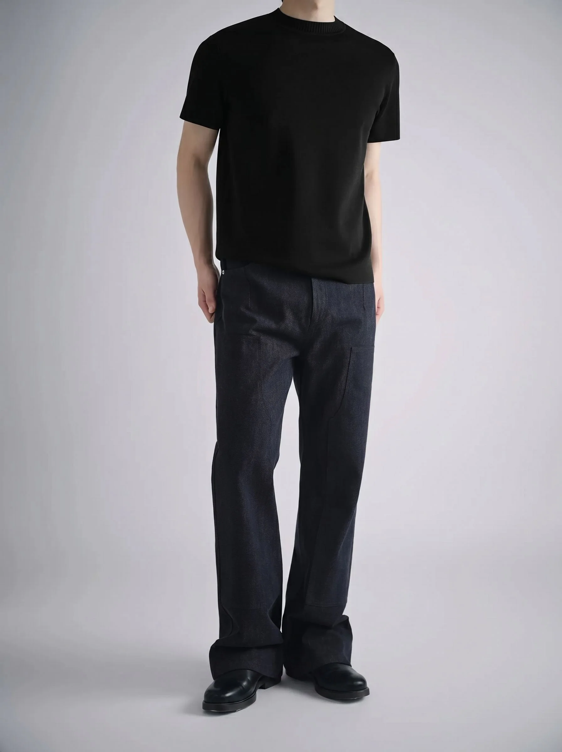 Ribbed Crewneck Knit Tee - Image 4