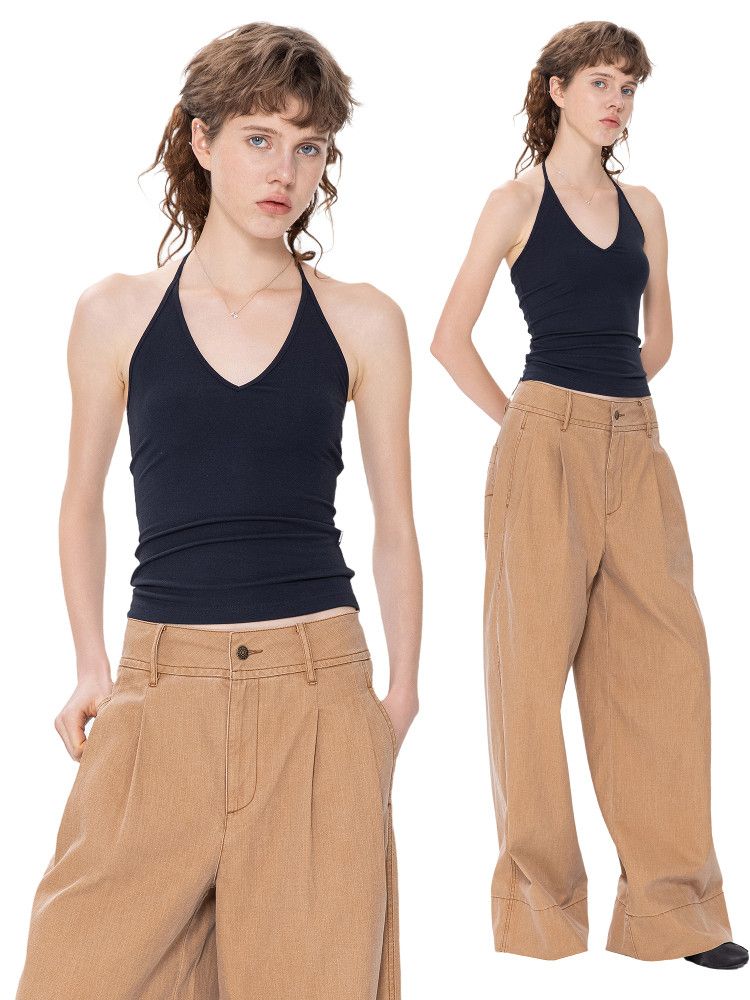 Ribbed Halter Tank