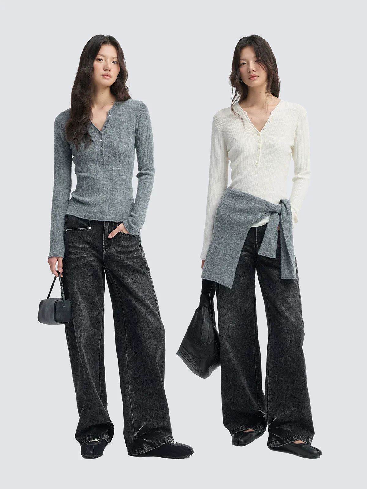 Ribbed Henley Knit - Image 3