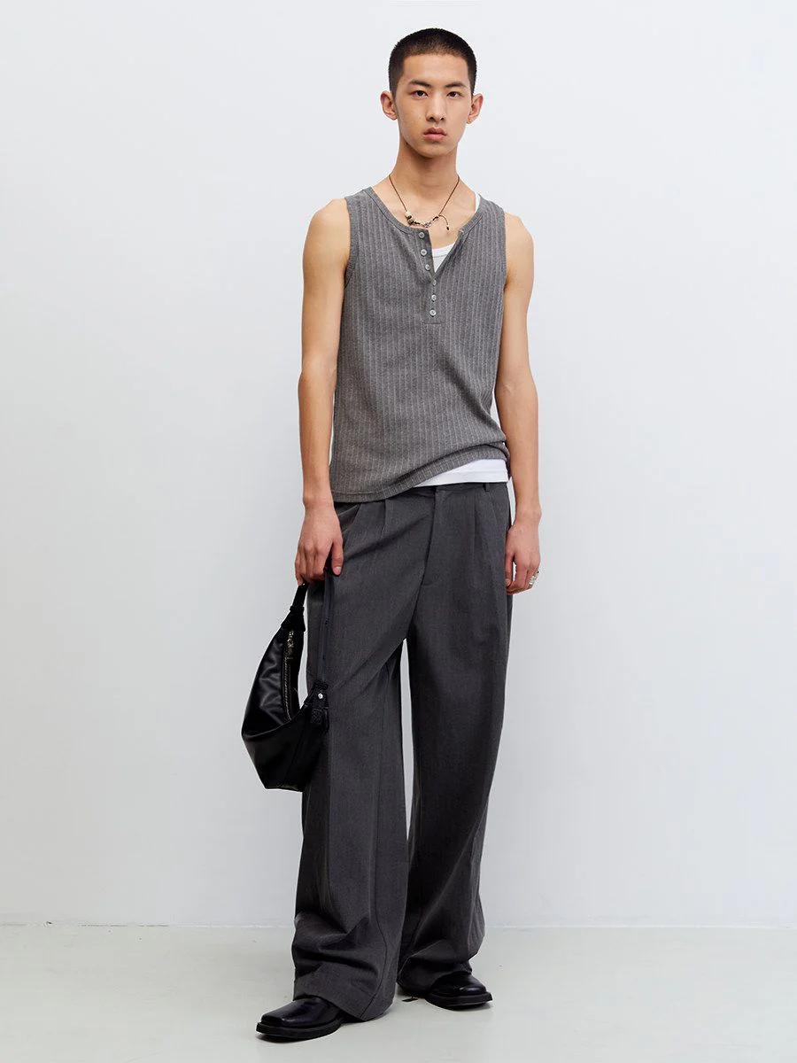 Ribbed Henley Tank - Image 3