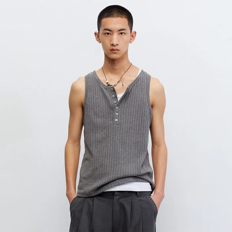 Ribbed Henley Tank - Image 6