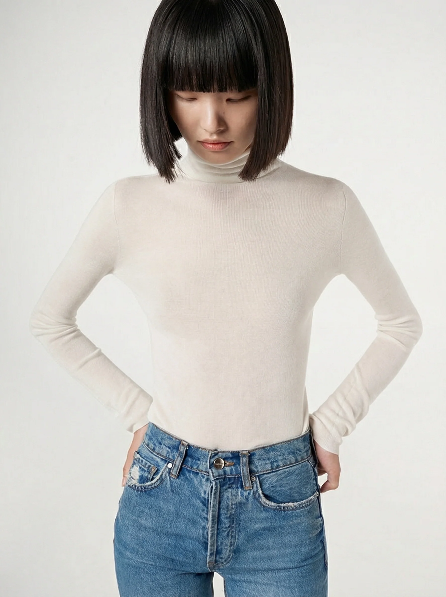 Ribbed High-Neck Base Layer Top - Image 2
