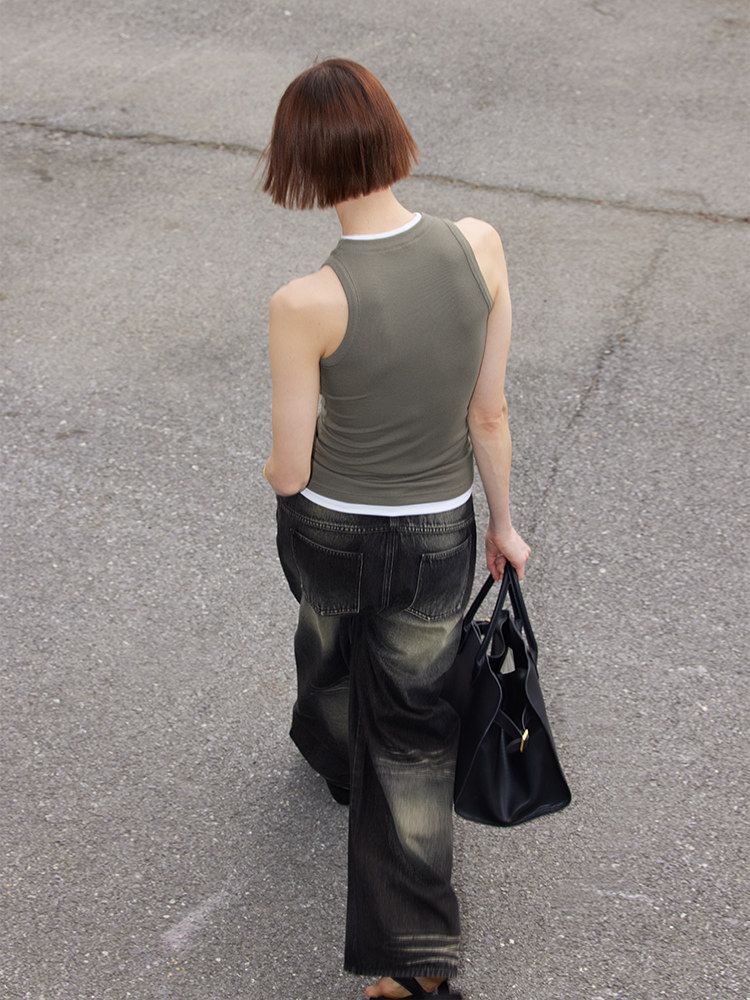 Ribbed High-Neck Tank - Image 3