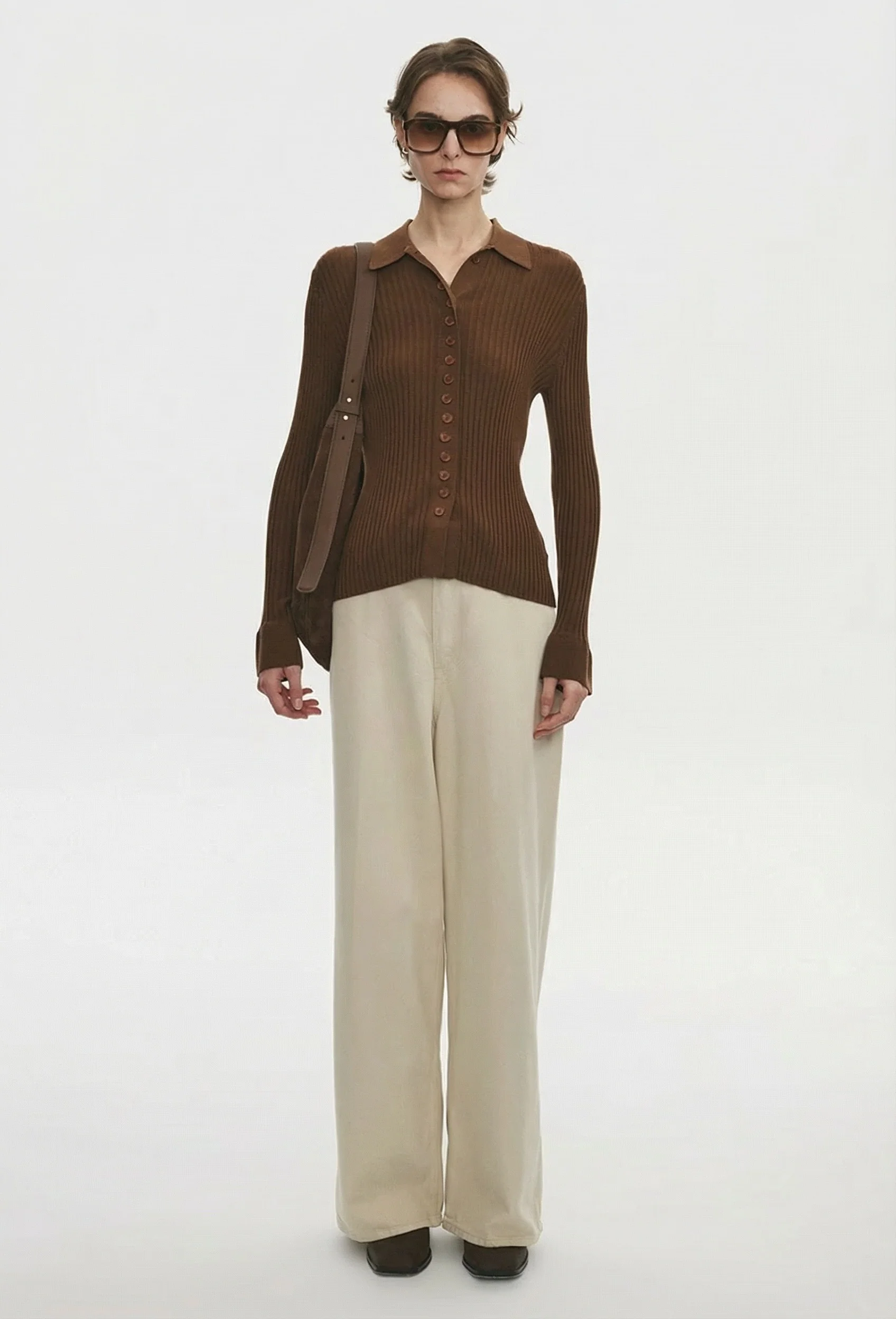 Ribbed Knit Cardigan - Image 3