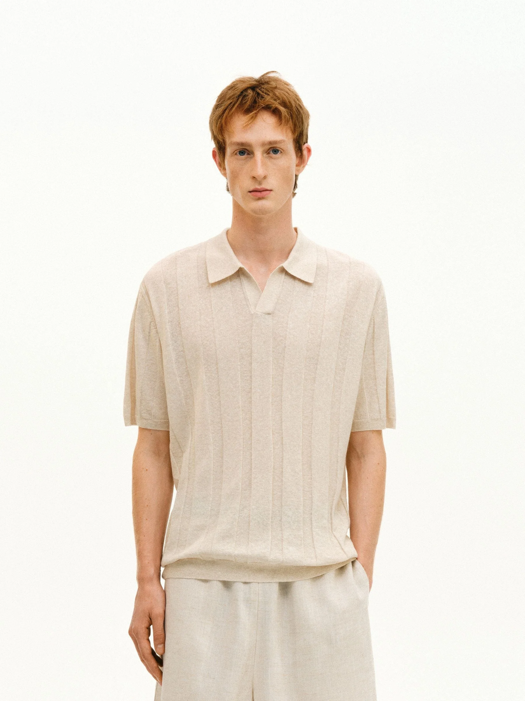 Ribbed Knit Polo - Image 3