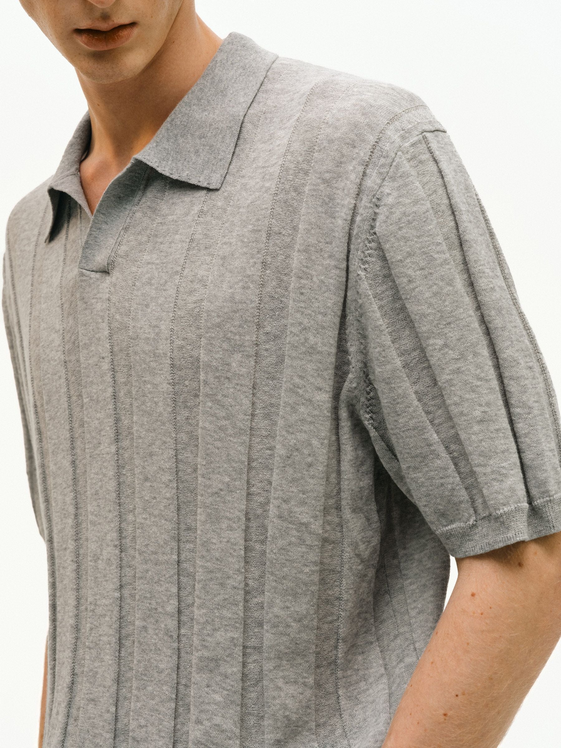 Ribbed Knit Polo - Image 4