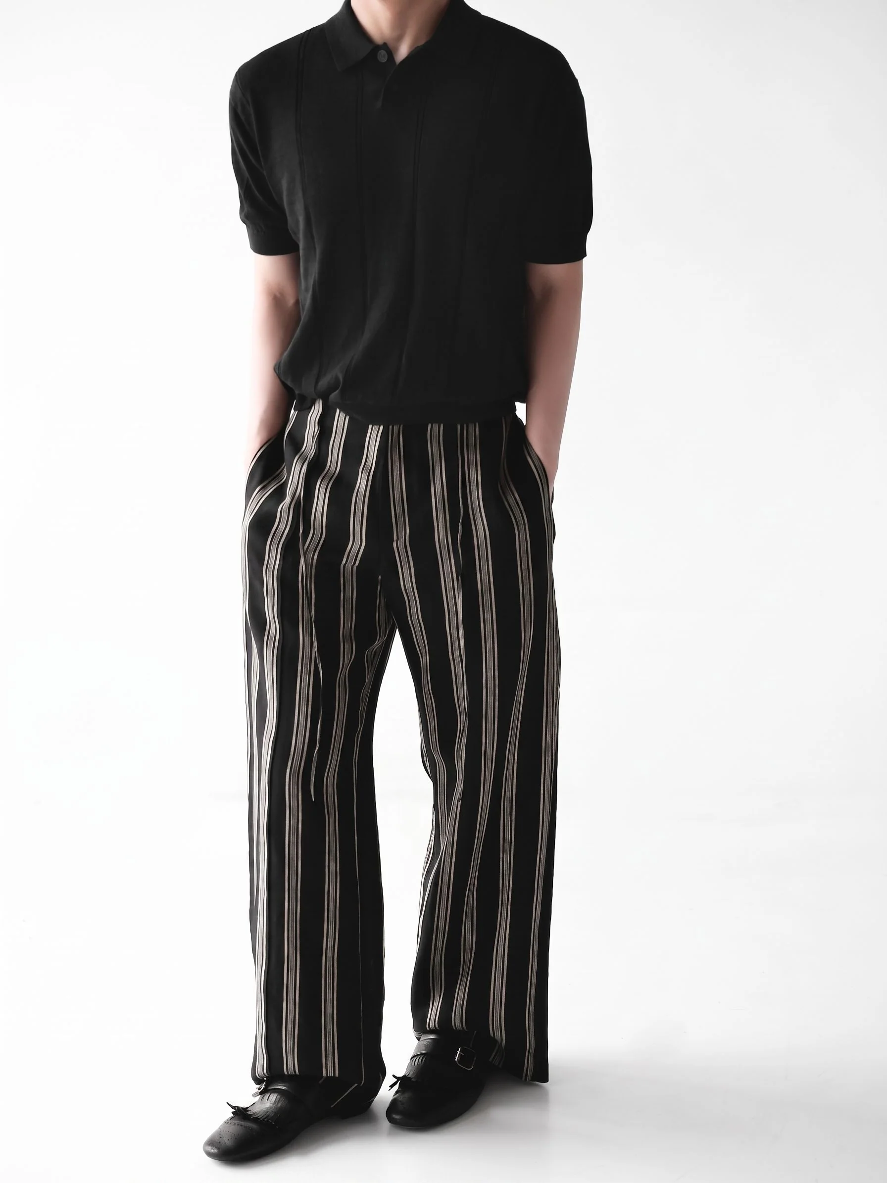 Ribbed Knit Polo - Image 2
