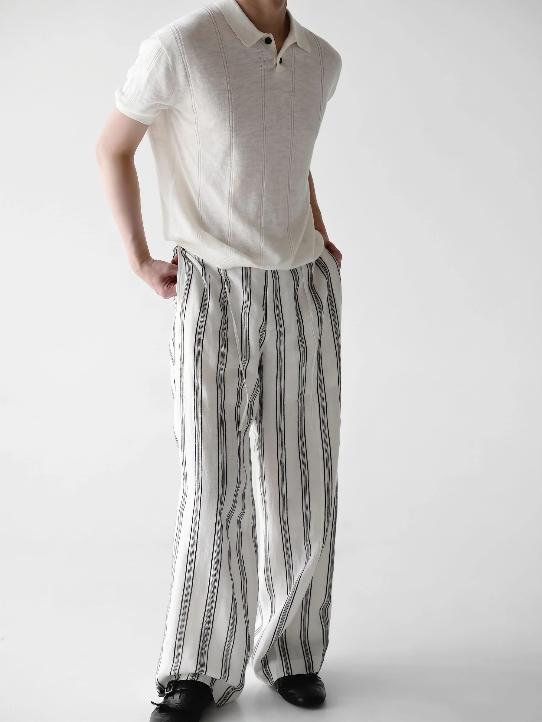 Ribbed Knit Polo - Image 3