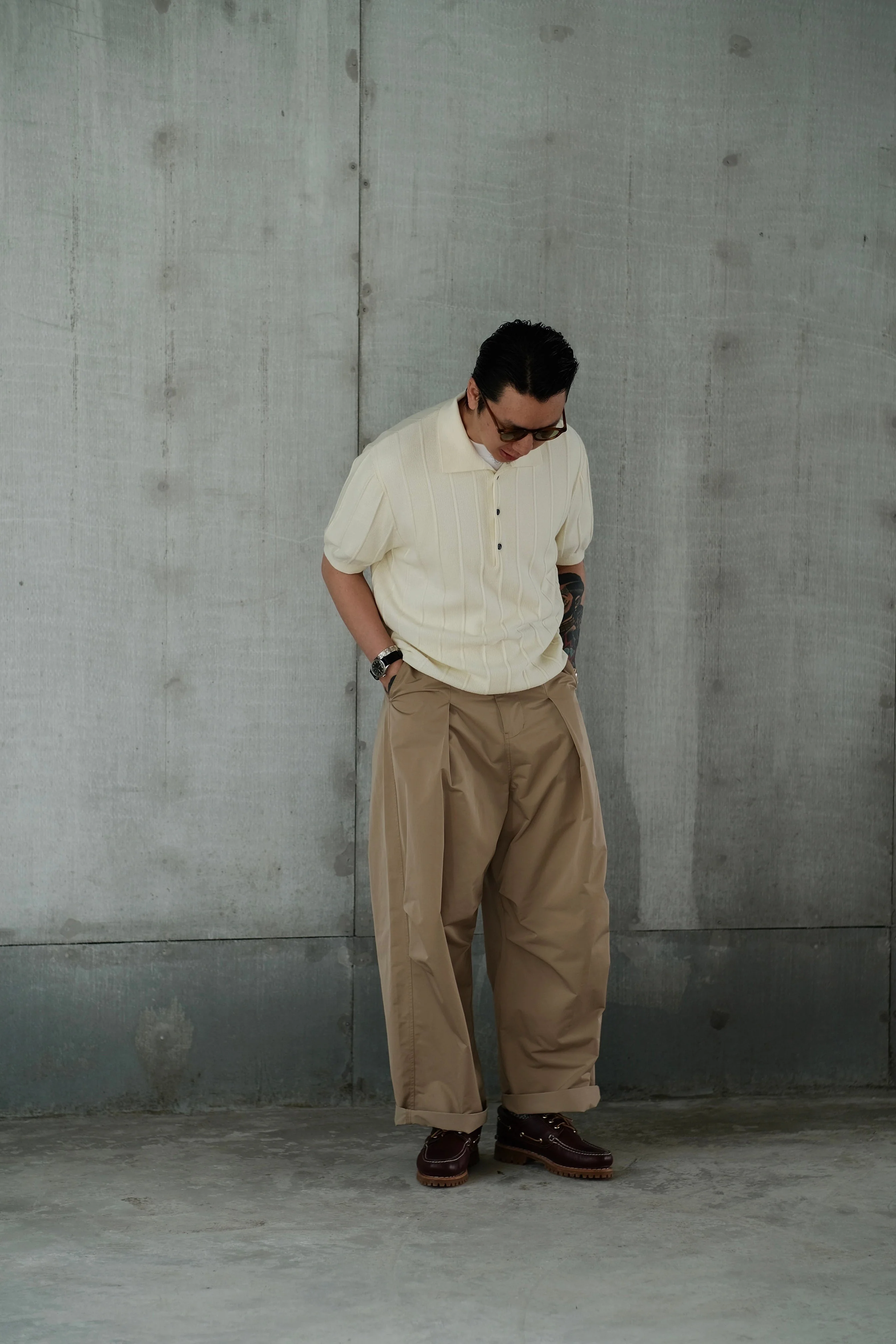 Ribbed Knit Polo Shirt - Image 5