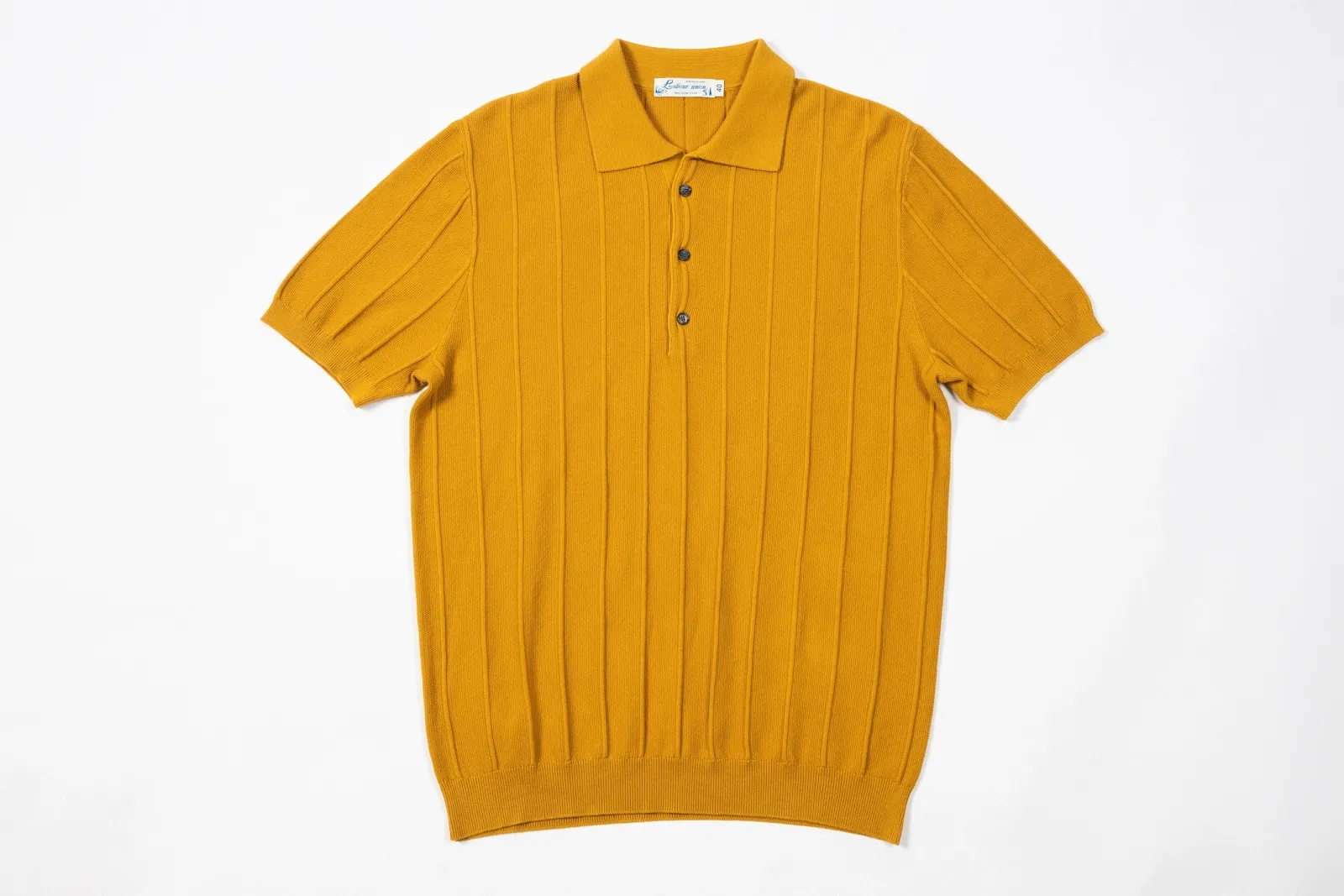 Ribbed Knit Polo Shirt - Image 7