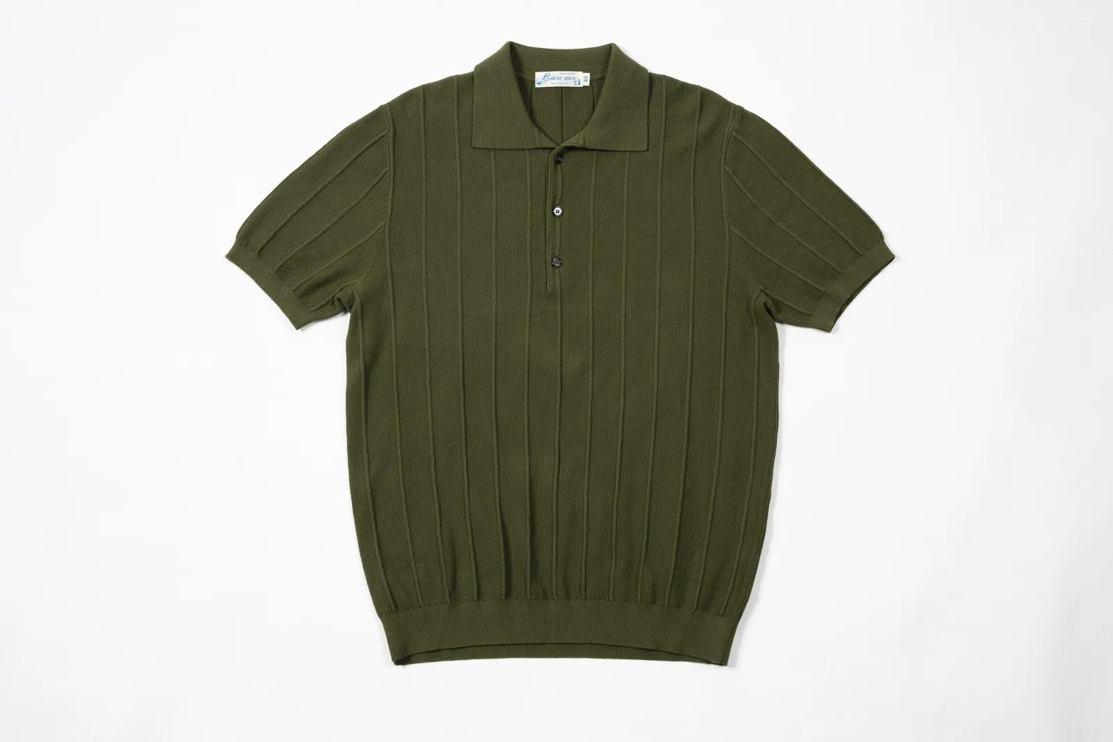 Ribbed Knit Polo Shirt - Image 8