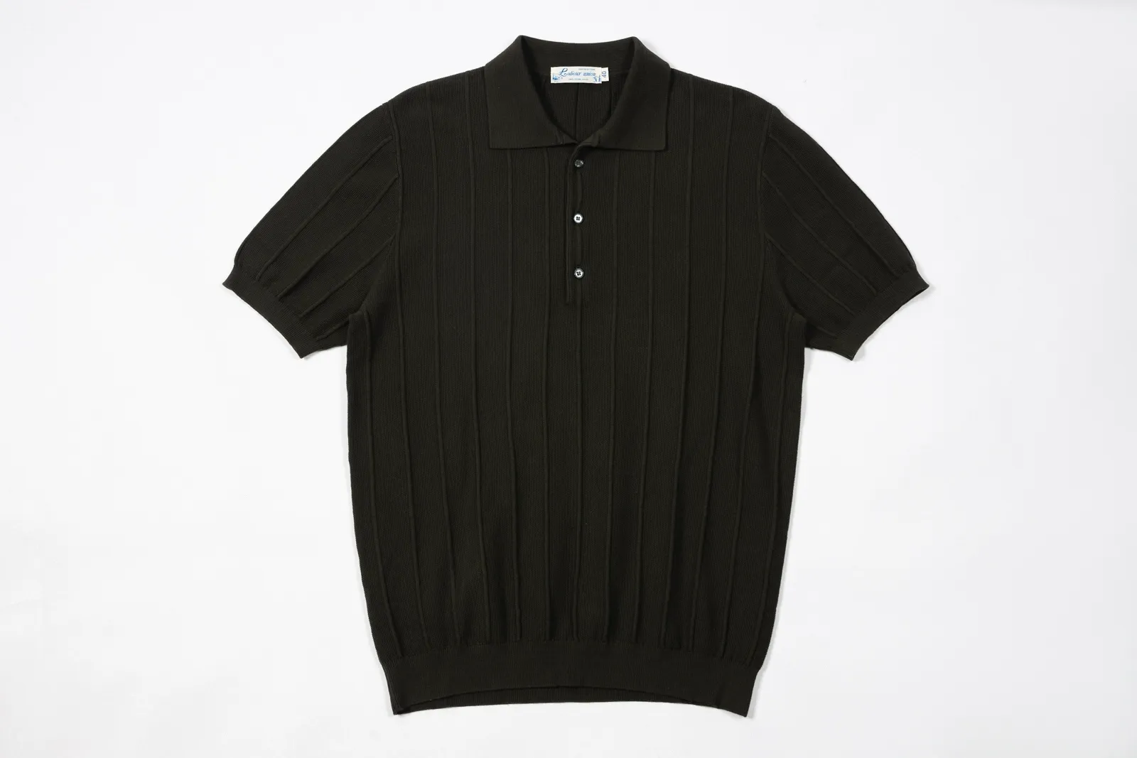 Ribbed Knit Polo Shirt - Image 9