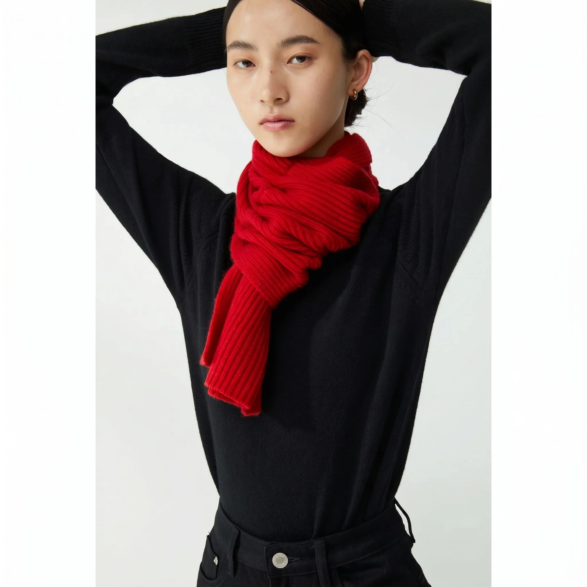 Ribbed Knit Scarf - Image 3