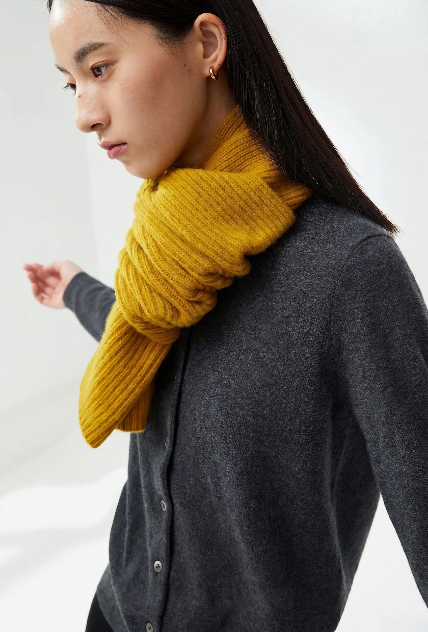 Ribbed Knit Scarf - Image 5