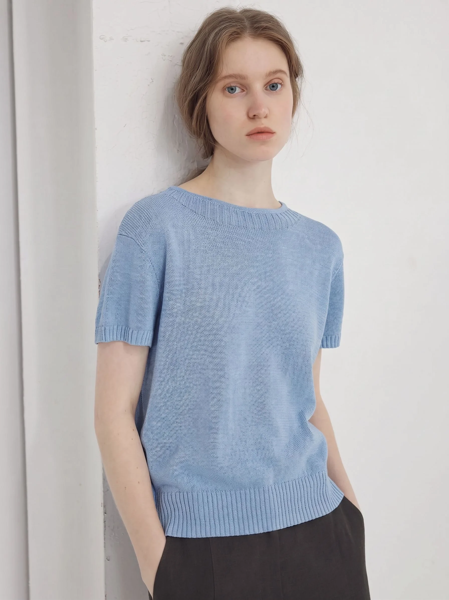 Ribbed Knit Tee - Image 2