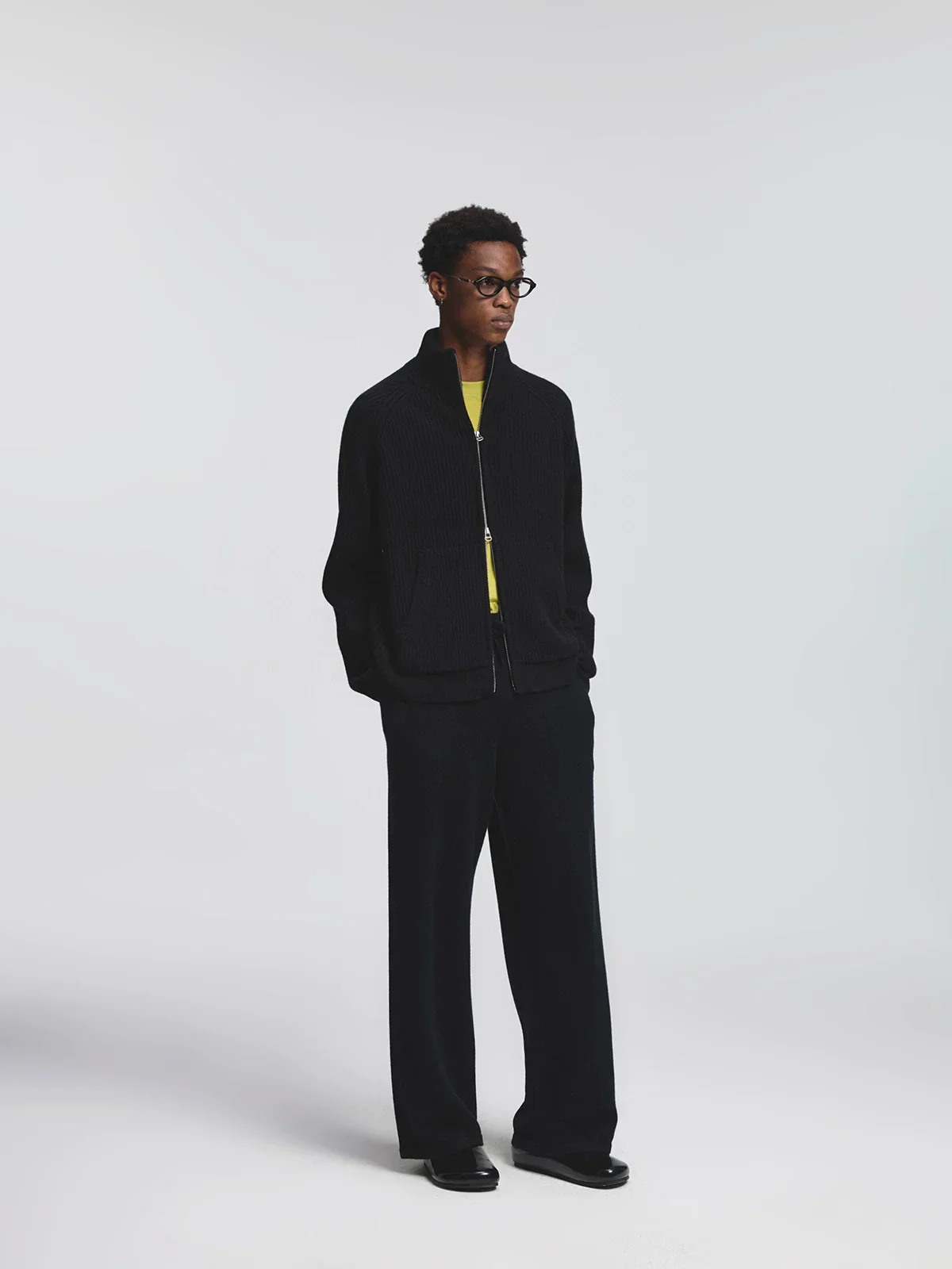 Ribbed Merino Raglan Zip Cardigan - Image 4