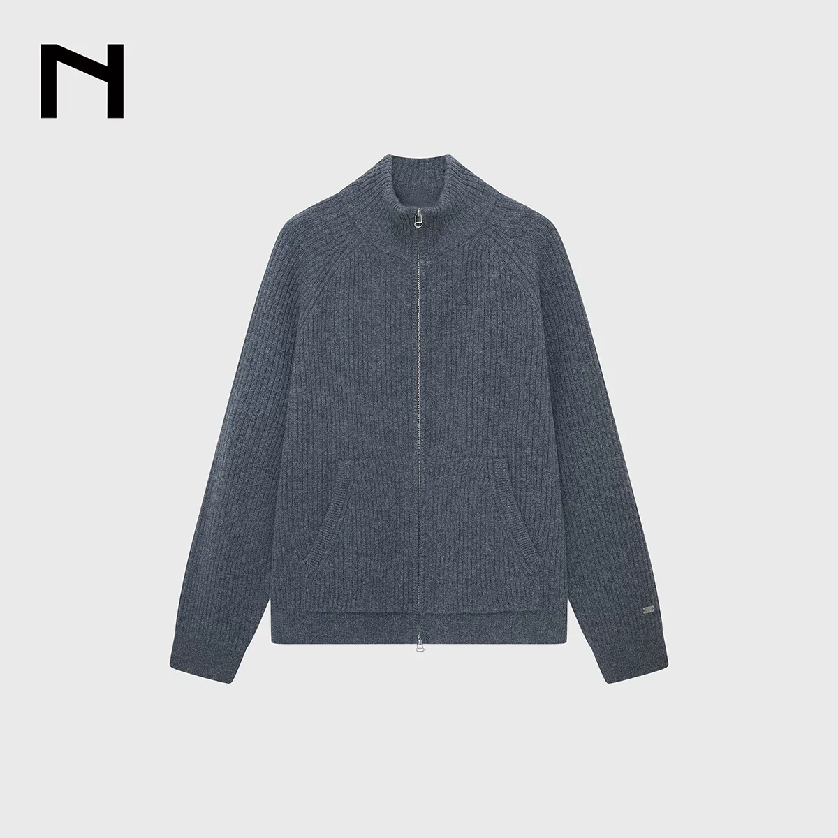 Ribbed Merino Raglan Zip Cardigan - Image 6