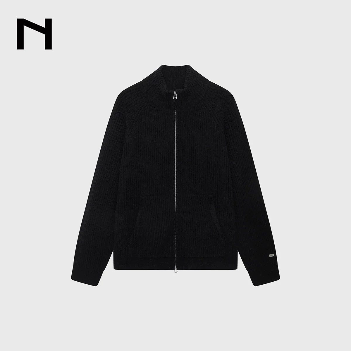 Ribbed Merino Raglan Zip Cardigan - Image 7