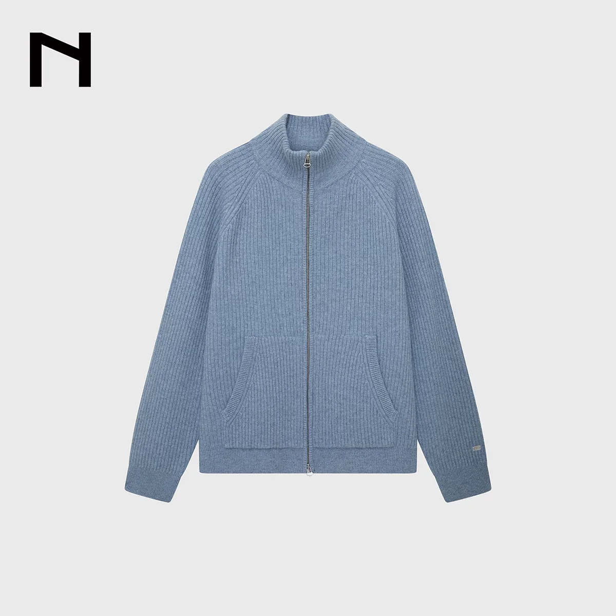 Ribbed Merino Raglan Zip Cardigan - Image 8