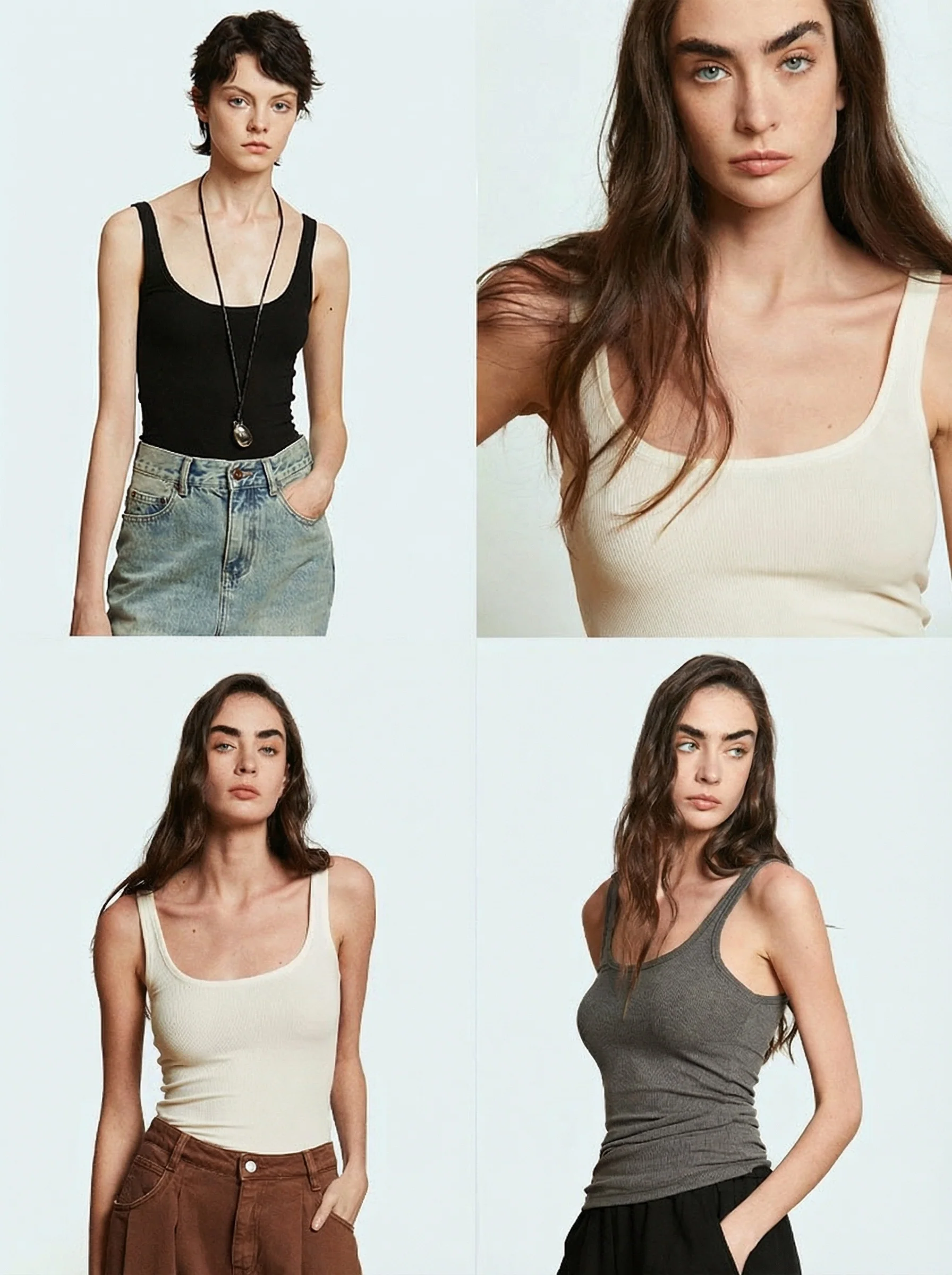 Ribbed Merino-Viscose Tank
