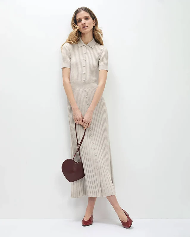 Ribbed Polo Midi Dress - Image 4
