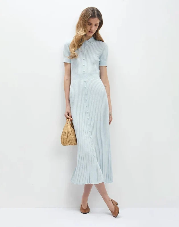 Ribbed Polo Midi Dress - Image 6