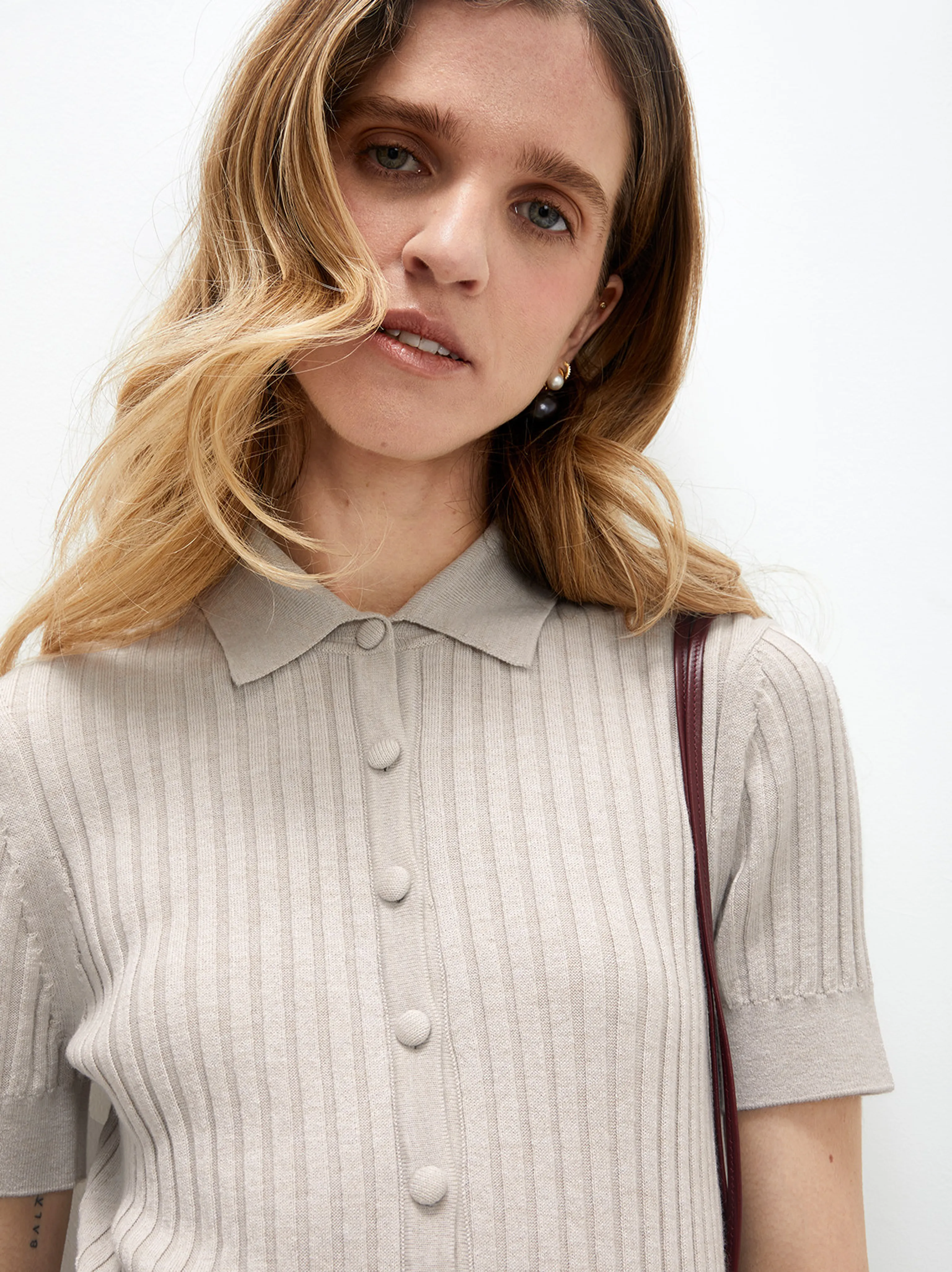Ribbed Polo Midi Dress - Image 7