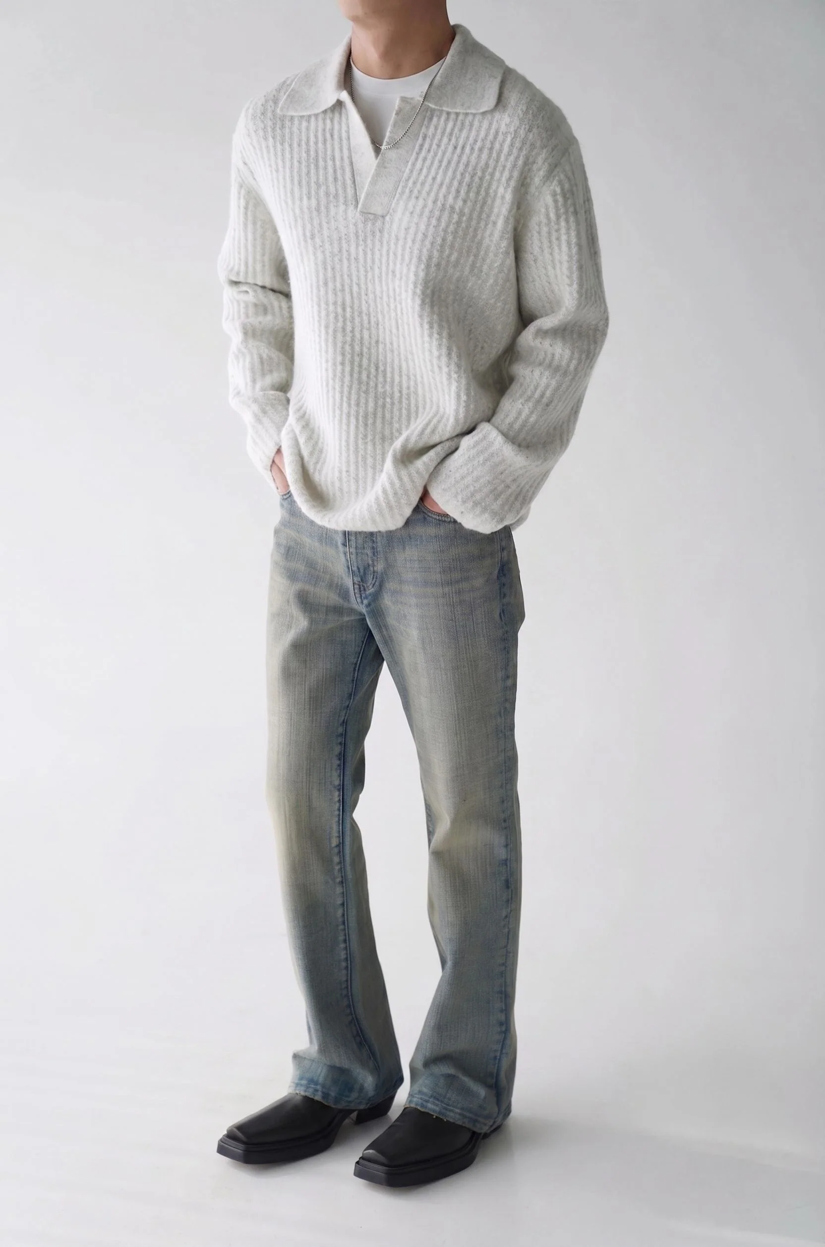 Ribbed Polo Sweater - Image 5