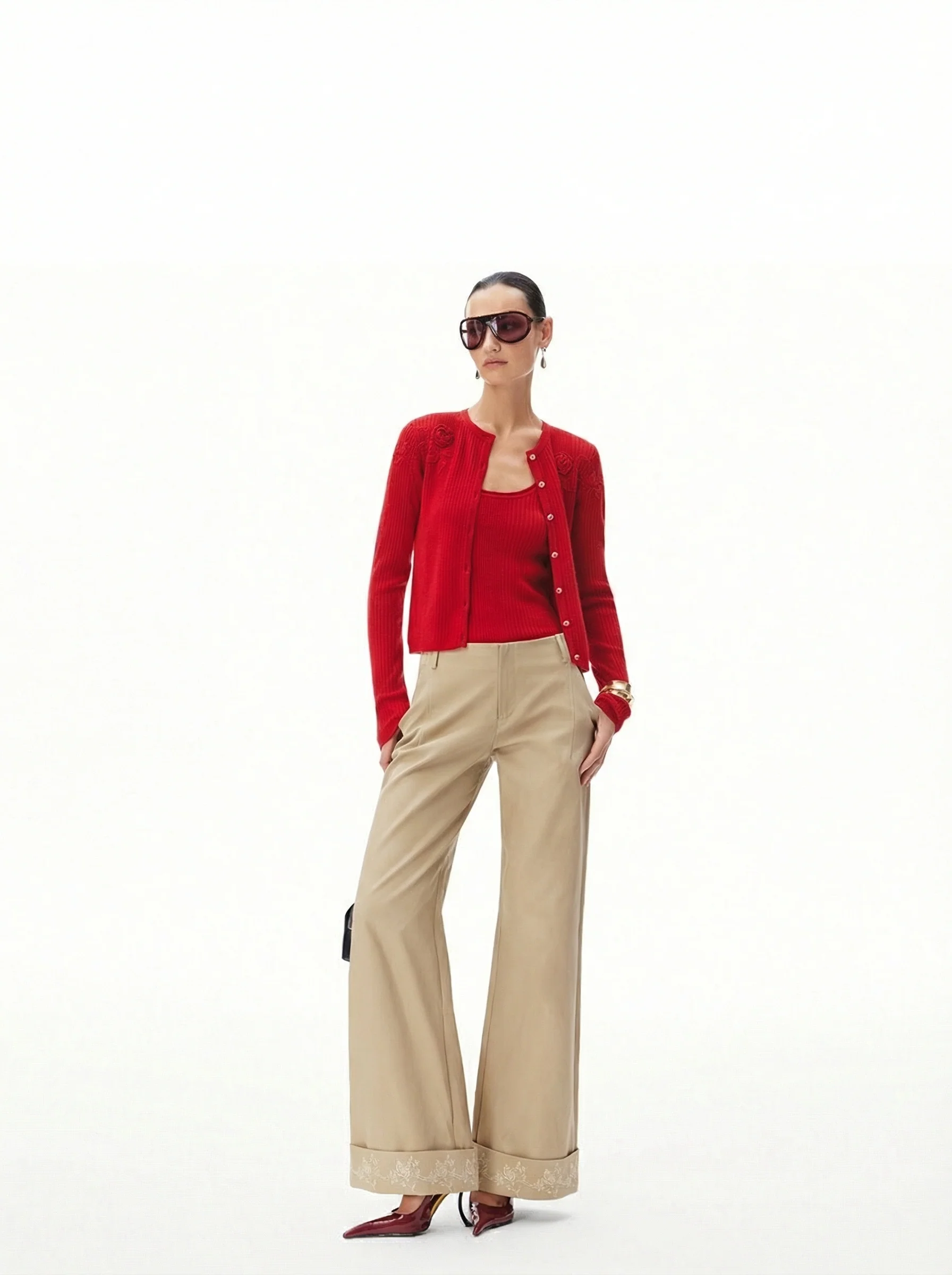 Ribbed Rose Cardigan - Image 4