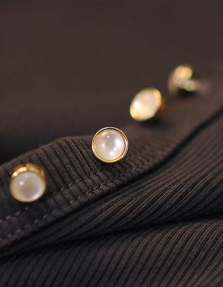 Ribbed Scoop-Neck Henley Top - Image 6