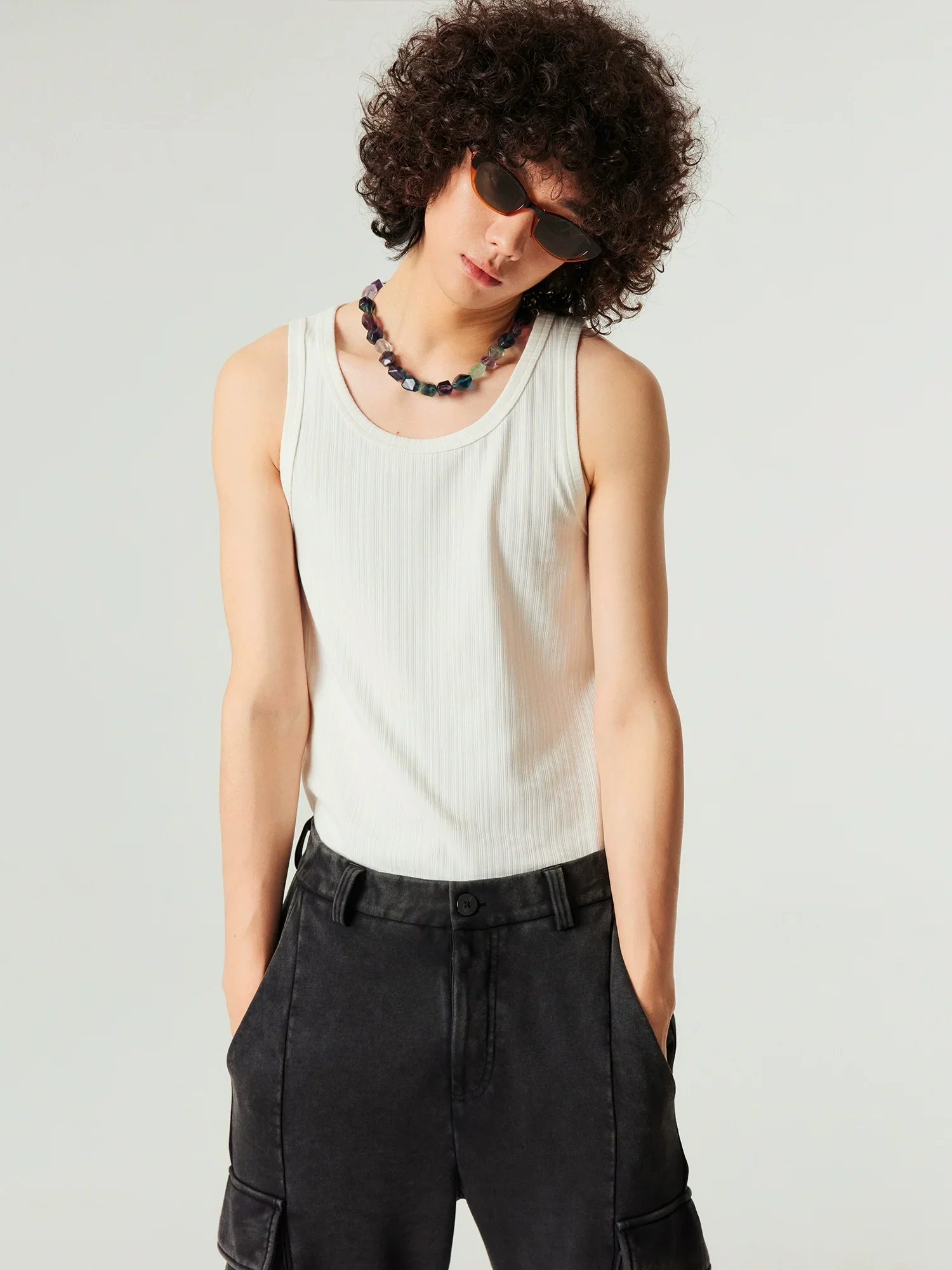 Ribbed Scoop‑Neck Tank - Image 2
