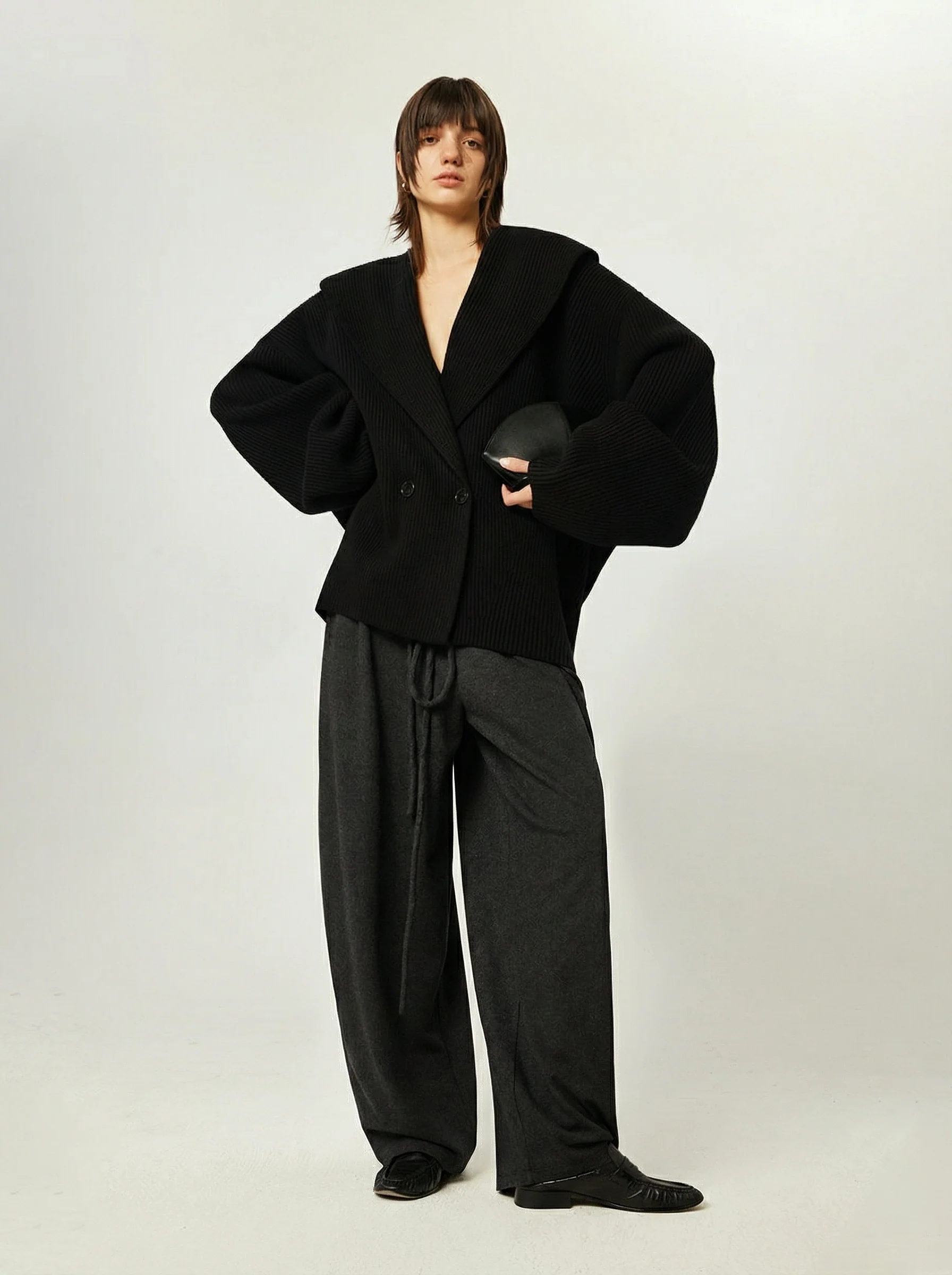 Ribbed Shawl Cardigan - Image 3