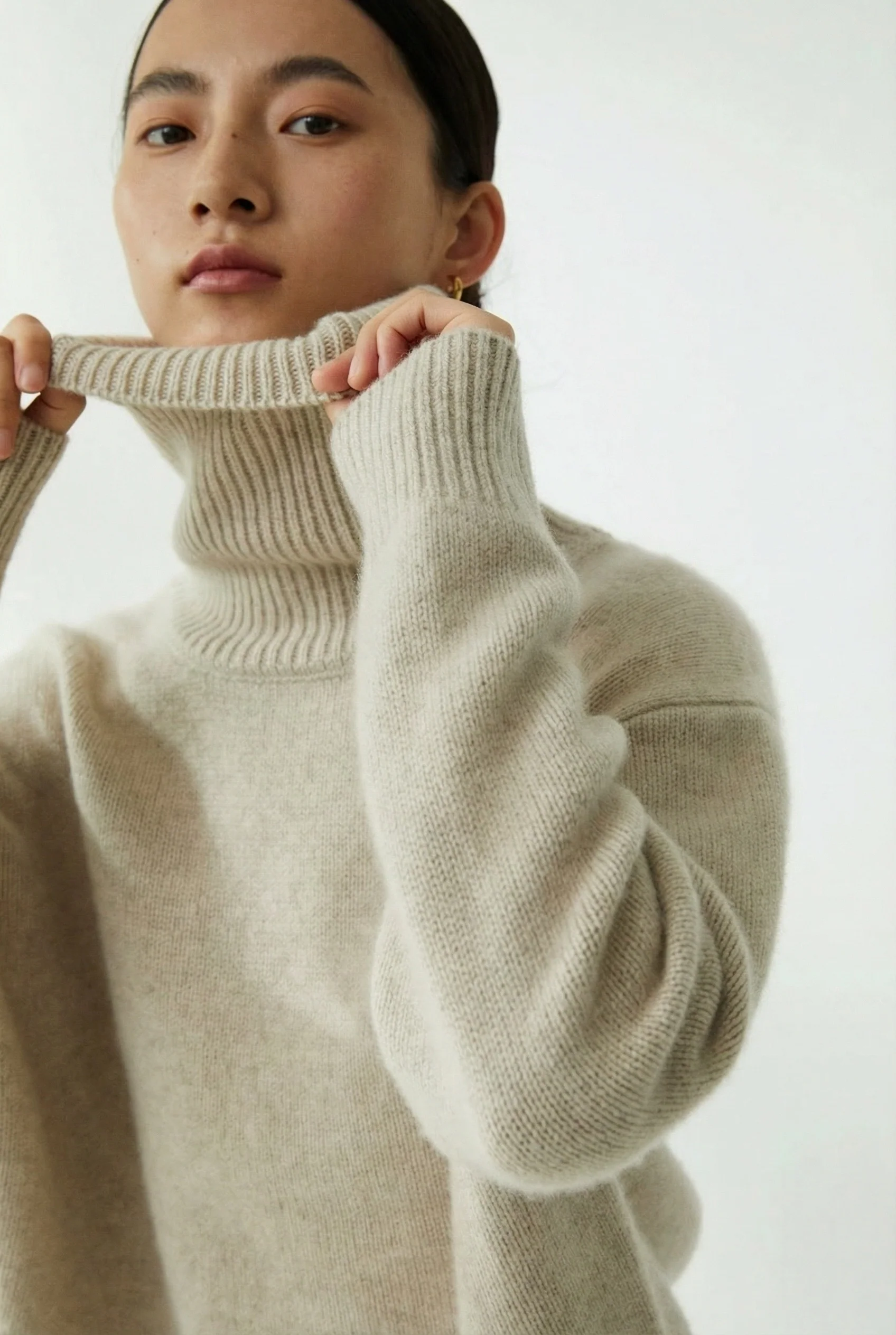Ribbed Turtleneck Sweater