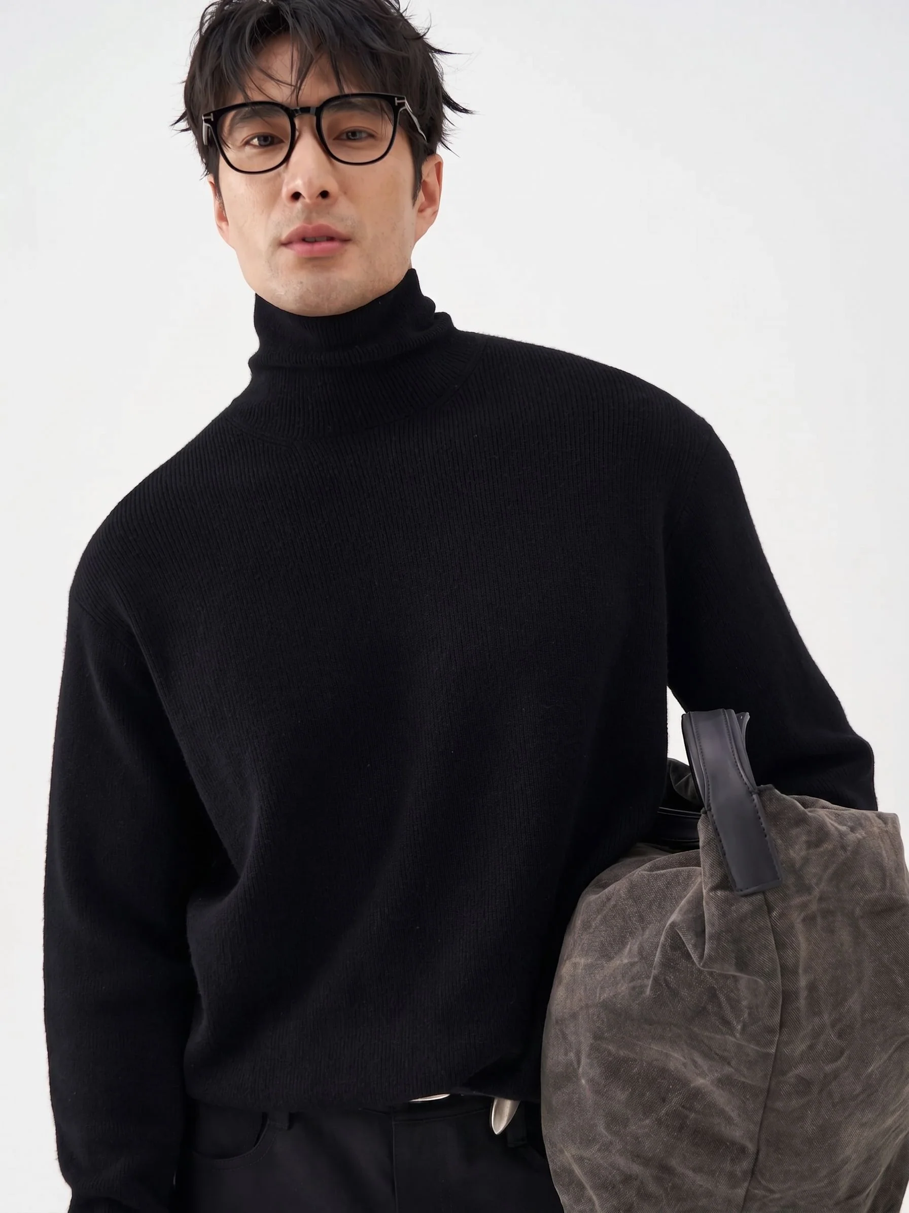 Ribbed Turtleneck Sweater