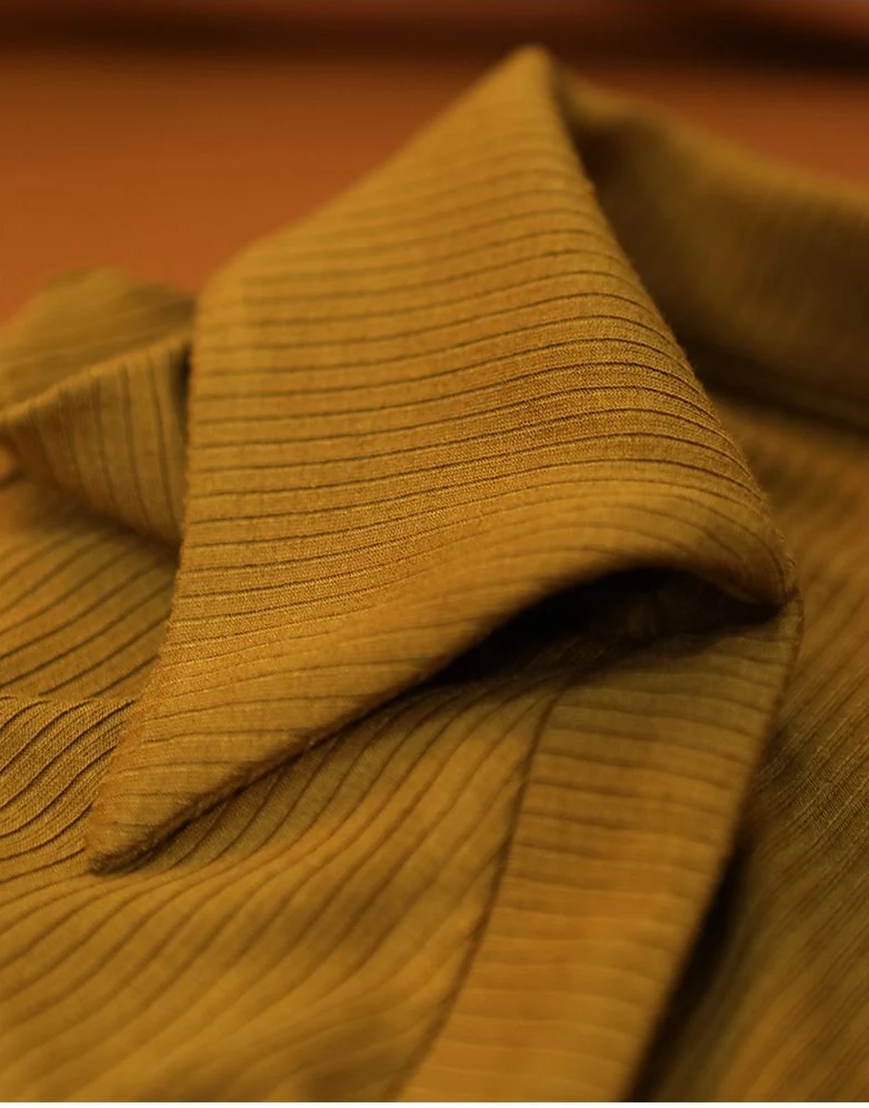 Ribbed V-Neck Polo Top - Image 6