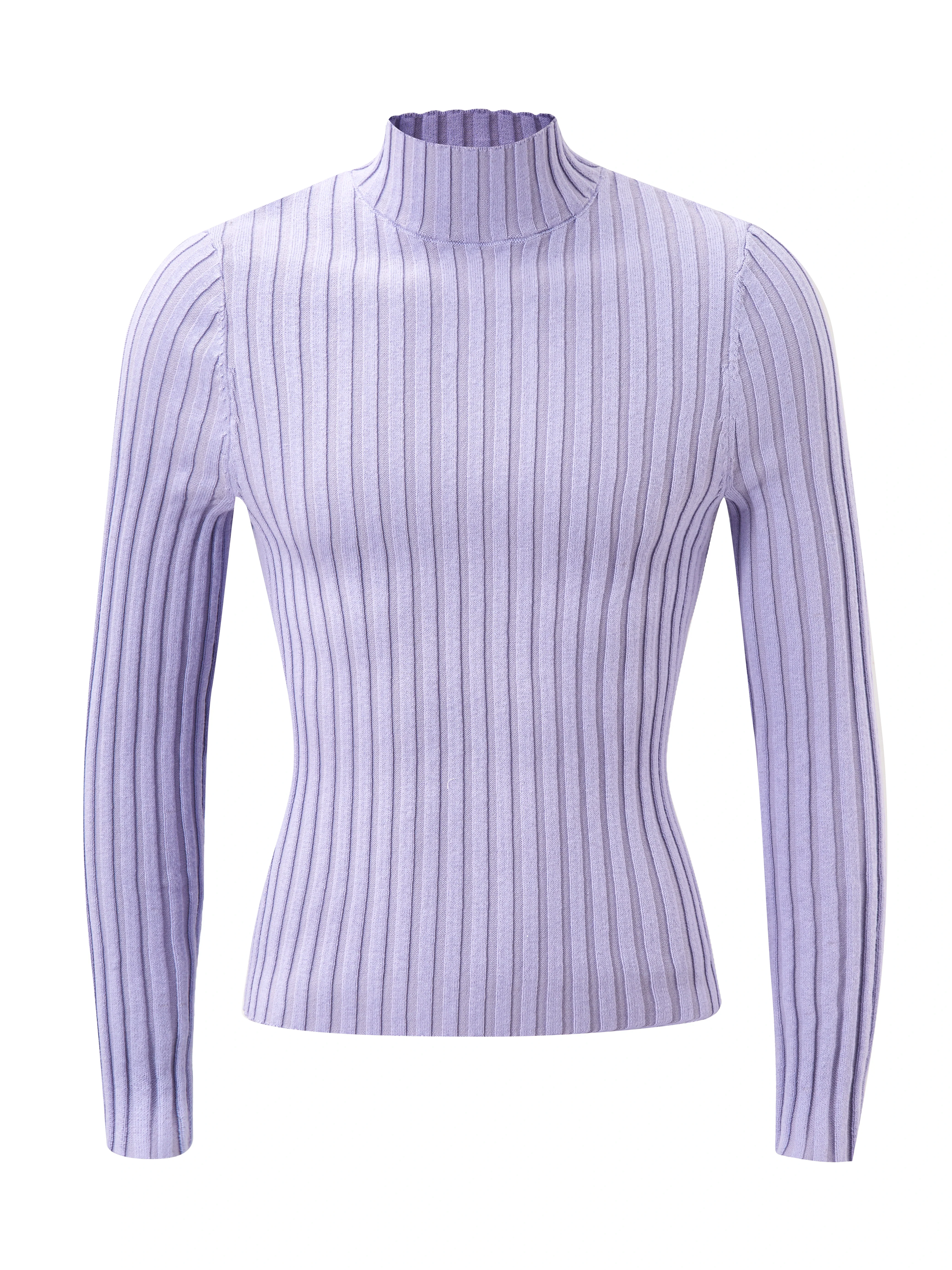 Ribbed Wool-Blend Mock‑Neck Top - Image 7