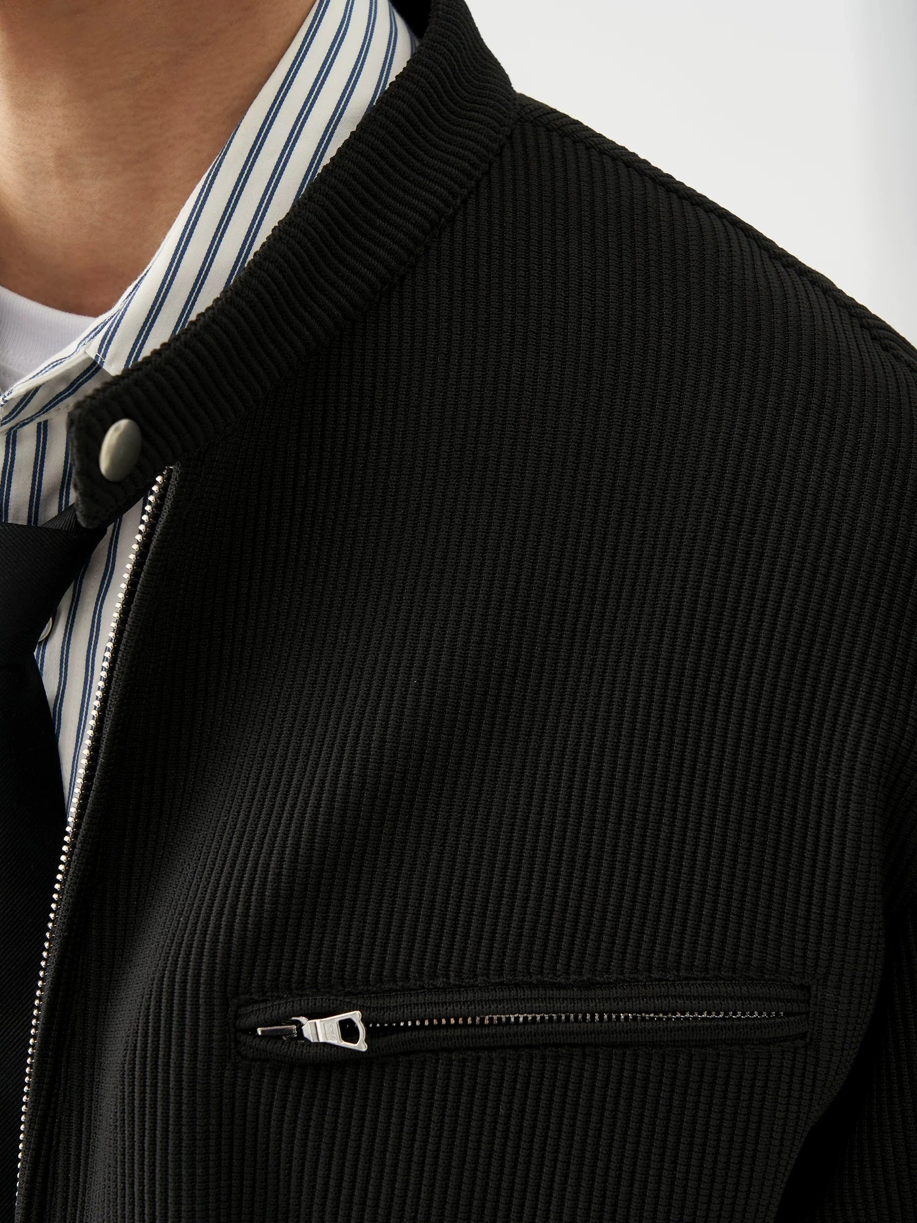 Ribbed Zip Jacket - Image 4
