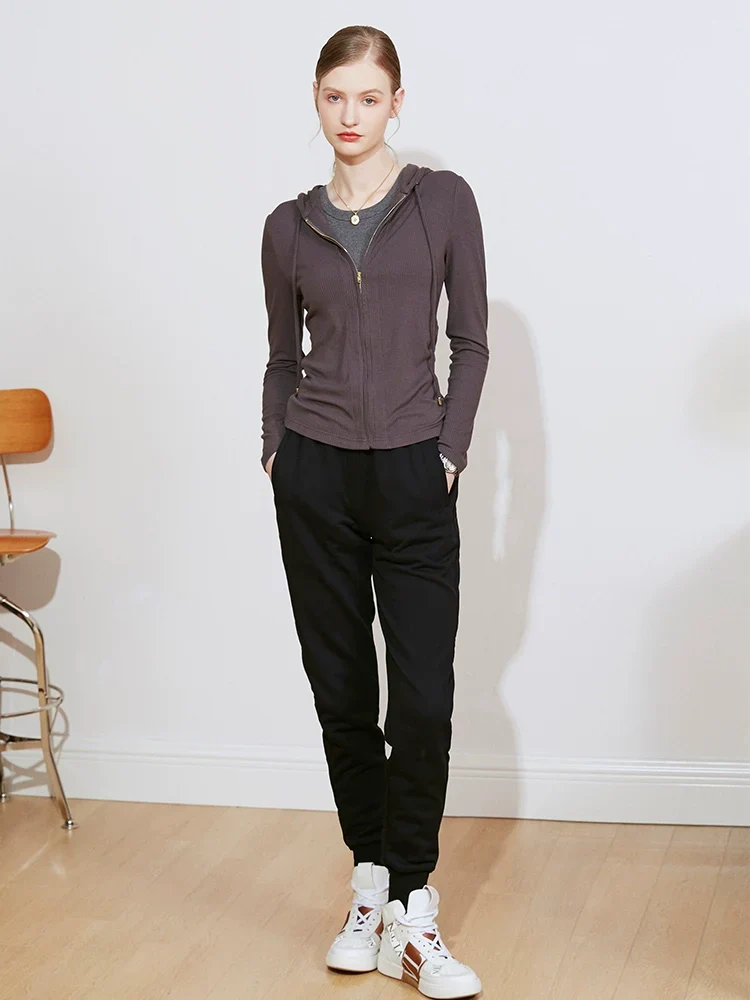 Ribbed Zip-Up Hoodie - Image 3